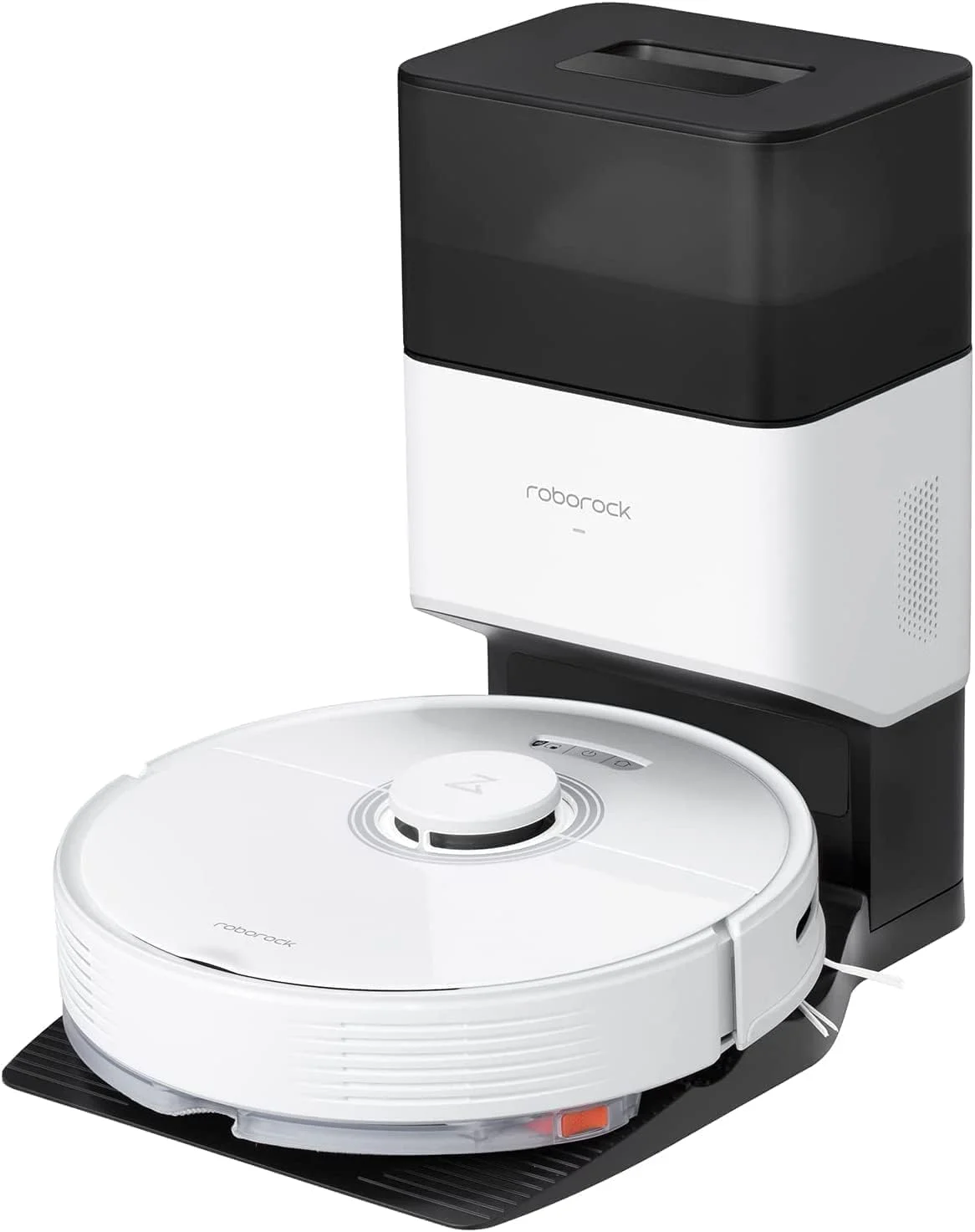 جاروبرقی رباتیک Roborock Q7 Max+، تمیز کردن بدون دخالت دست تا 7 هفته، جاروبرقی رباتیک با قابلیت تی کشی کنترل شده توسط برنامه، مکش 4200Pa، مناطق بدون تی و بدون رفتن، 180 دقیقه زمان کارکرد، سازگار با الکسا (مشکی)