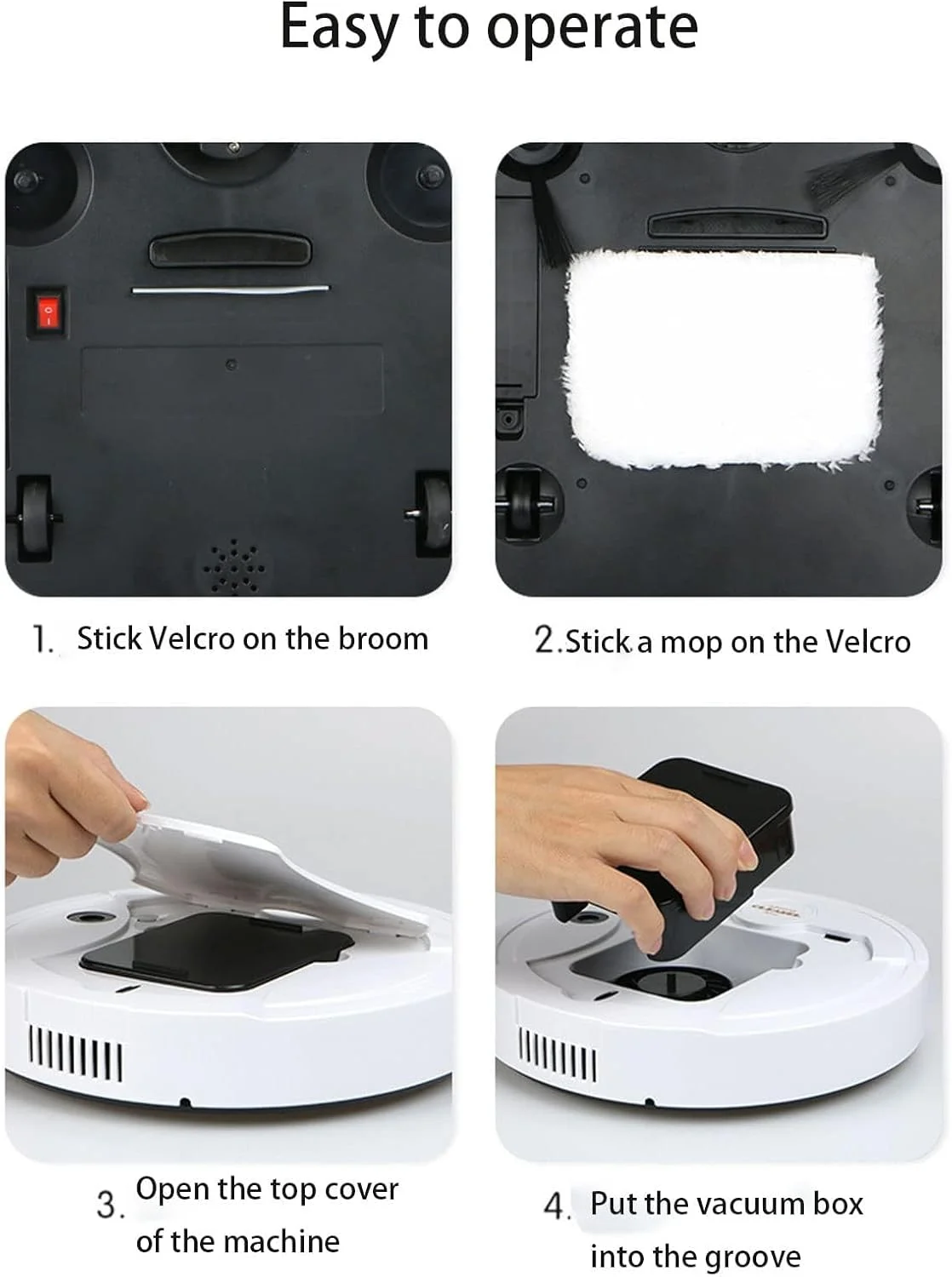 3-in-1 Robot Vacuum Cleaner - Smart Mopping & Vacuuming with Precise Water Spray, UV Sterilization for Pet Hair/Marble/Ceramic Floors (White, Energy Class A, App-Controlled) 3-in-1 Robot Vacuum Cleaner - Smart Mopping & Vacuuming with Precise Water Spray, UV Sterilization for Pet Hair/Marble/Ceramic Floors (White, Energy Class A, App-Controlled)