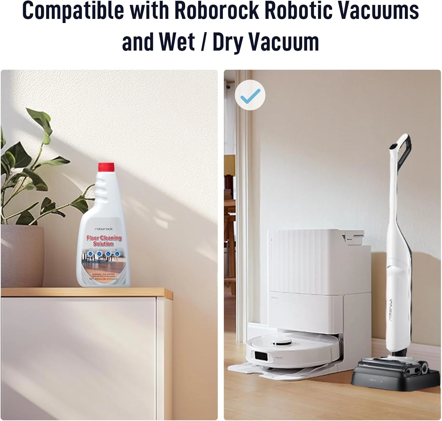 roborock Official Floor Cleaning Solution, Floor Cleaner for Hardwood Tile Hardfloor, Compatible Robot Vacuums with Mopping and Wet Dry Vacuum, 16.2 FL OZ, Dilution Ratio 1:200 roborock Official Floor Cleaning Solution, Floor Cleaner for Hardwood Tile Hardfloor, Compatible Robot Vacuums with Mopping and Wet Dry Vacuum, 16.2 FL OZ, Dilution Ratio 1:200
