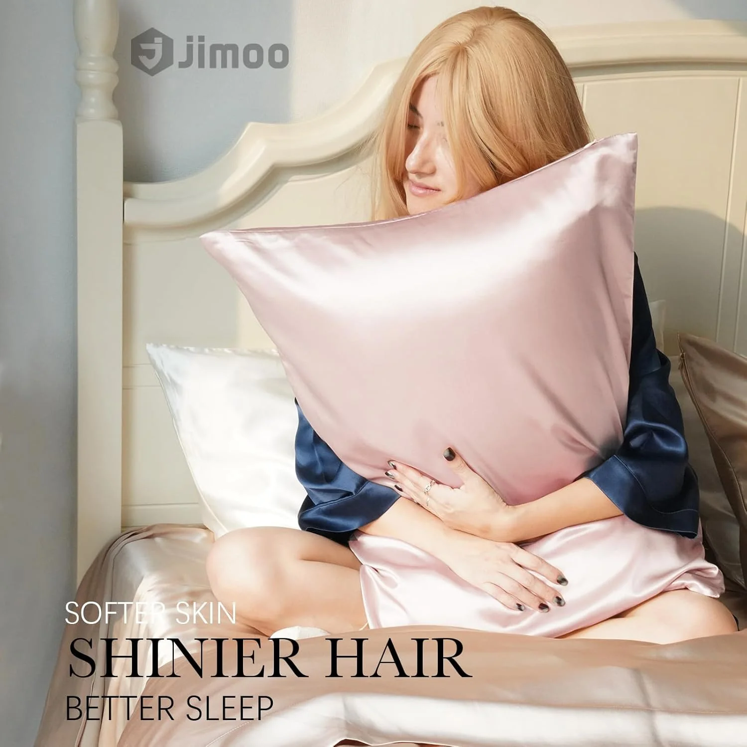 روبالشتی ابریشم خالص توت 100% J JIMOO برای مو و پوست، روبالشتی ابریشم طبیعی 22 Momme با زیپ، روکش بالش ابریشم خالص دو طرفه برای زنان، مادران و مردان (صورتی روشن، استاندارد 20×26 اینچ) روبالشتی ابریشم خالص توت 100% J JIMOO برای مو و پوست، روبالشتی ابریشم طبیعی 22 Momme با زیپ، روکش بالش ابریشم خالص دو طرفه برای زنان، مادران و مردان (صورتی روشن، استاندارد 20×26 اینچ)