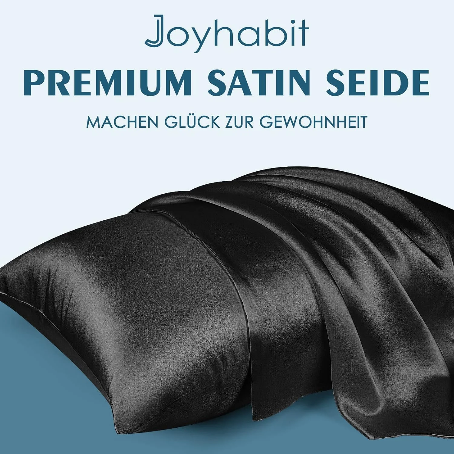 روکش کوسن ابریشم ساتن لوکس Joyhabit، 40x60 سانتی متر، مشکی، ست 2 عددی، رو بالشتی فوق العاده نرم و لطیف، محافظ پوست برای خواب عمیق روکش کوسن ابریشم ساتن لوکس Joyhabit، 40x60 سانتی متر، مشکی، ست 2 عددی، رو بالشتی فوق العاده نرم و لطیف، محافظ پوست برای خواب عمیق