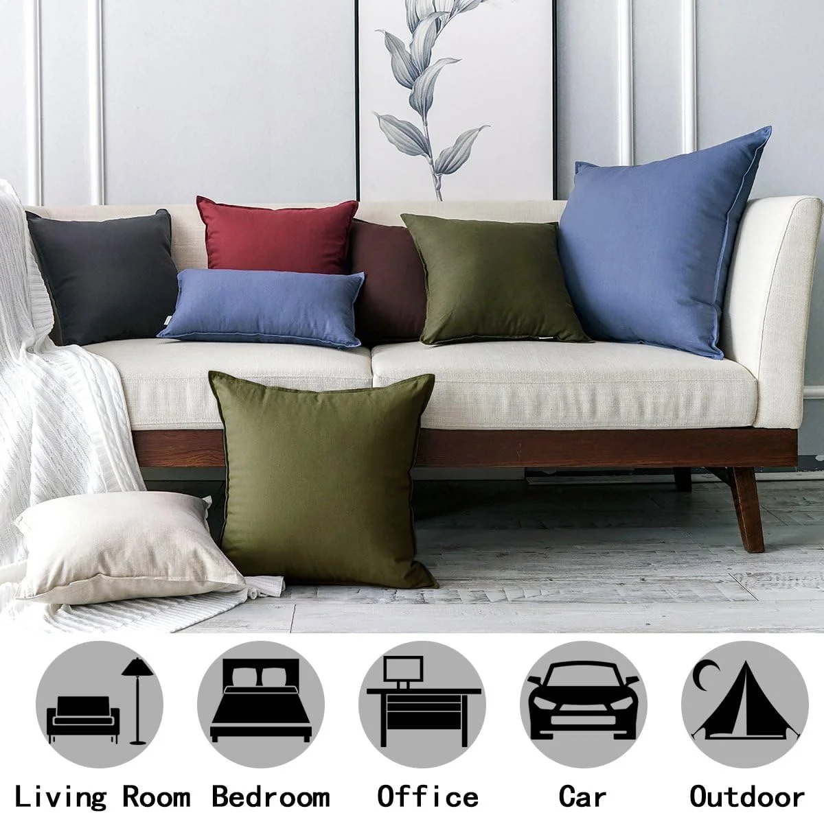 ژانرلور، ست 2 عددی روکش کوسن 50x50 سانتیمتر، طرح منحصر به فرد، مناسب برای بالکن/پذیرایی، جنس کتان و پنبه، رنگ سبز زیتونی ژانرلور، ست 2 عددی روکش کوسن 50x50 سانتیمتر، طرح منحصر به فرد، مناسب برای بالکن/پذیرایی، جنس کتان و پنبه، رنگ سبز زیتونی