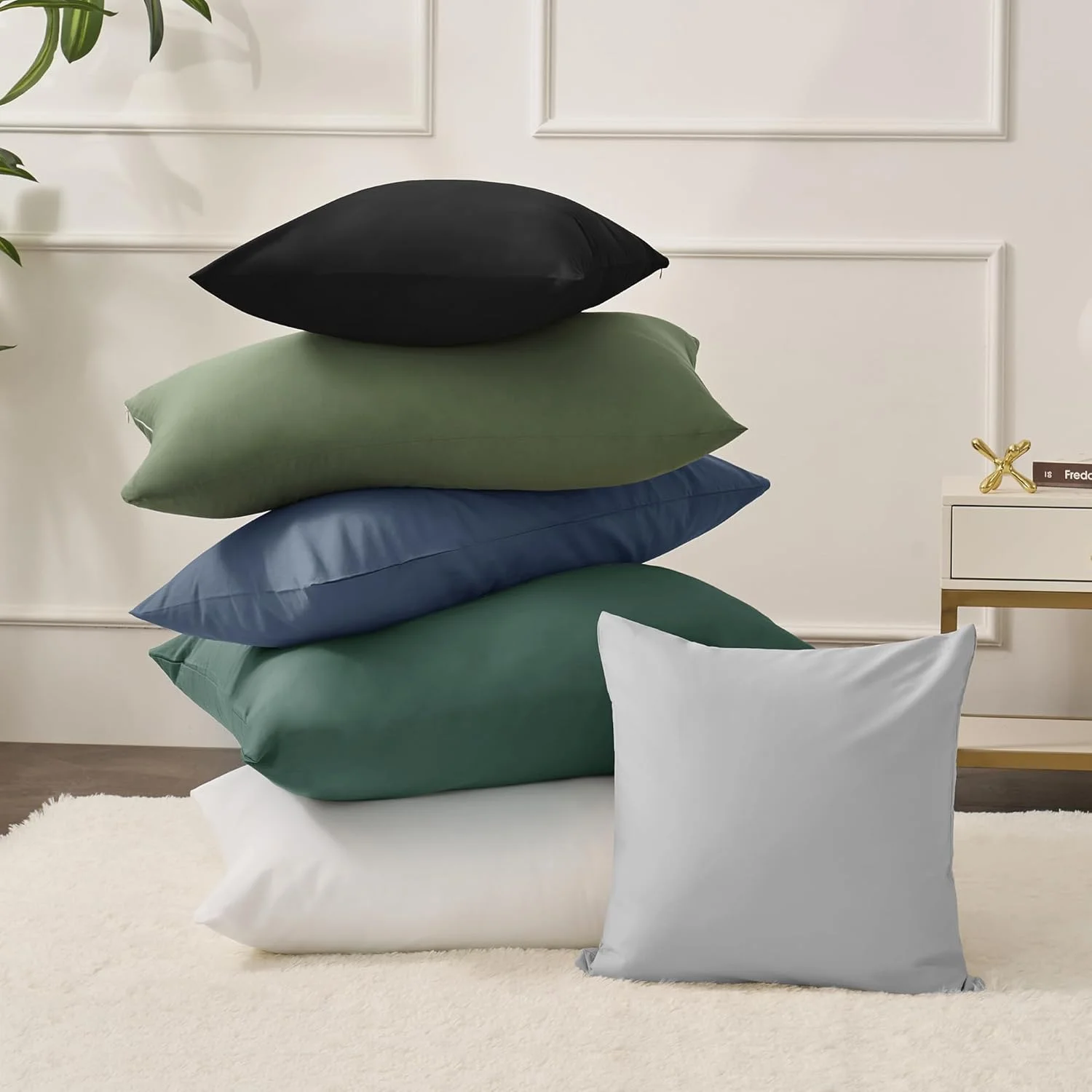 روکش کوسن Jellymoni، ابعاد 80 در 80 سانتی متر، ست 2 عددی روبالشی، خاکستری روشن، از جنس پنبه Oeko-Tex 100% پنبه شسته شده، روبالشی با زیپ مخفی، نرم، ست 2 عددی روکش کوسن برای کوسن های 80 در 80 سانتی متر روکش کوسن Jellymoni، ابعاد 80 در 80 سانتی متر، ست 2 عددی روبالشی، خاکستری روشن، از جنس پنبه Oeko-Tex 100% پنبه شسته شده، روبالشی با زیپ مخفی، نرم، ست 2 عددی روکش کوسن برای کوسن های 80 در 80 سانتی متر