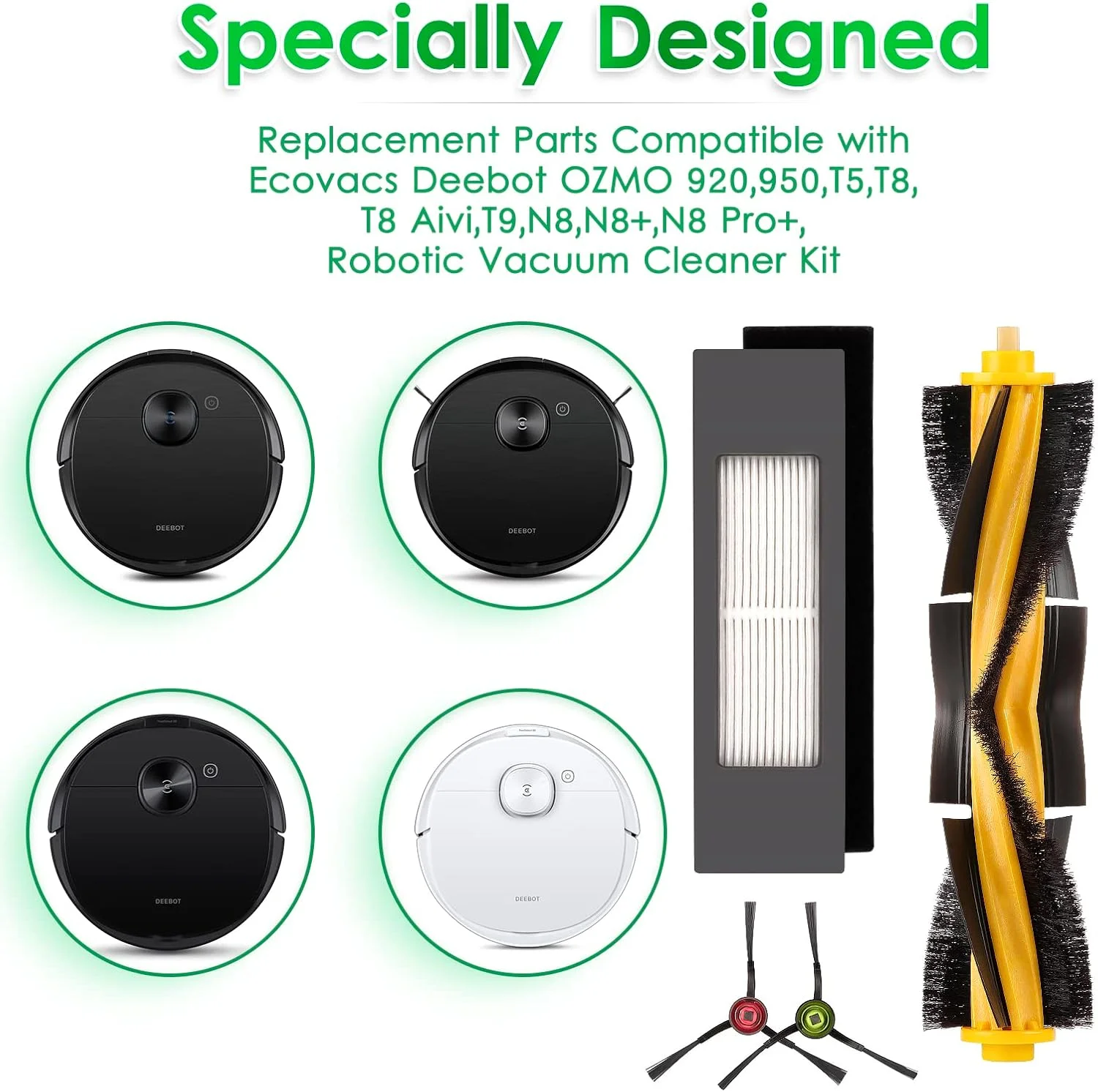قطعات جایگزین N10 برای جاروبرقی رباتیک Ecovacs DEEBOT OZMO N10 N10 Plus 920 950 T8 AIVI Max T9 T5 N5 N7 N8+ N8 Pro Plus، شامل 1 برس اصلی، 3 فیلتر HEPA و 6 برس جانبی قطعات جایگزین N10 برای جاروبرقی رباتیک Ecovacs DEEBOT OZMO N10 N10 Plus 920 950 T8 AIVI Max T9 T5 N5 N7 N8+ N8 Pro Plus، شامل 1 برس اصلی، 3 فیلتر HEPA و 6 برس جانبی