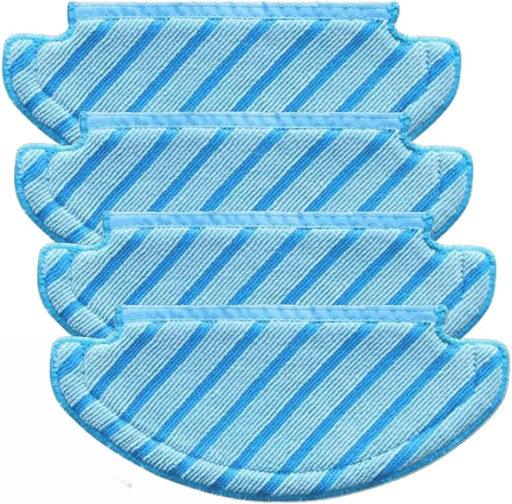 پک 4 عددی پد تمیز کننده قابل استفاده مجدد MRTURK REVHQ، مناسب برای جاروبرقی رباتیک اکو وکز DEEBOT OZMO T8 AIVI T8 سری N8، قابل شستشو در ماشین لباسشویی