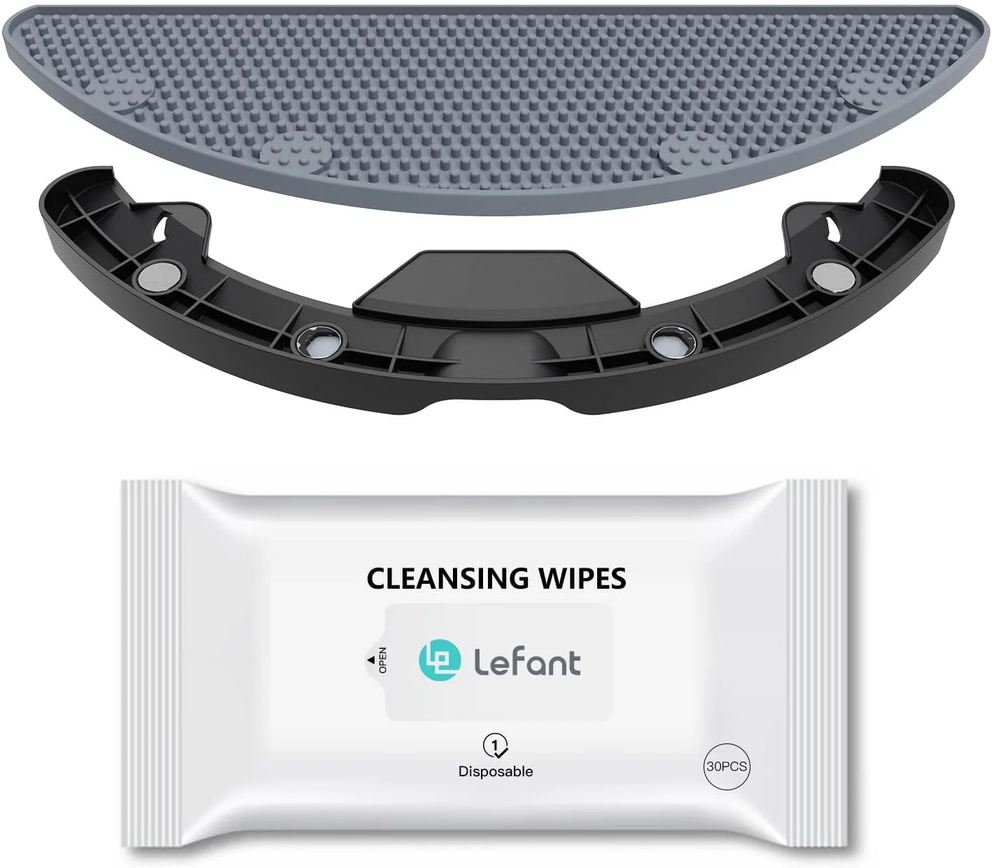 نگهدارنده مغناطیسی تی و 30 عدد دستمال تمیز کننده برای جاروبرقی رباتیک Lefant M310 M320