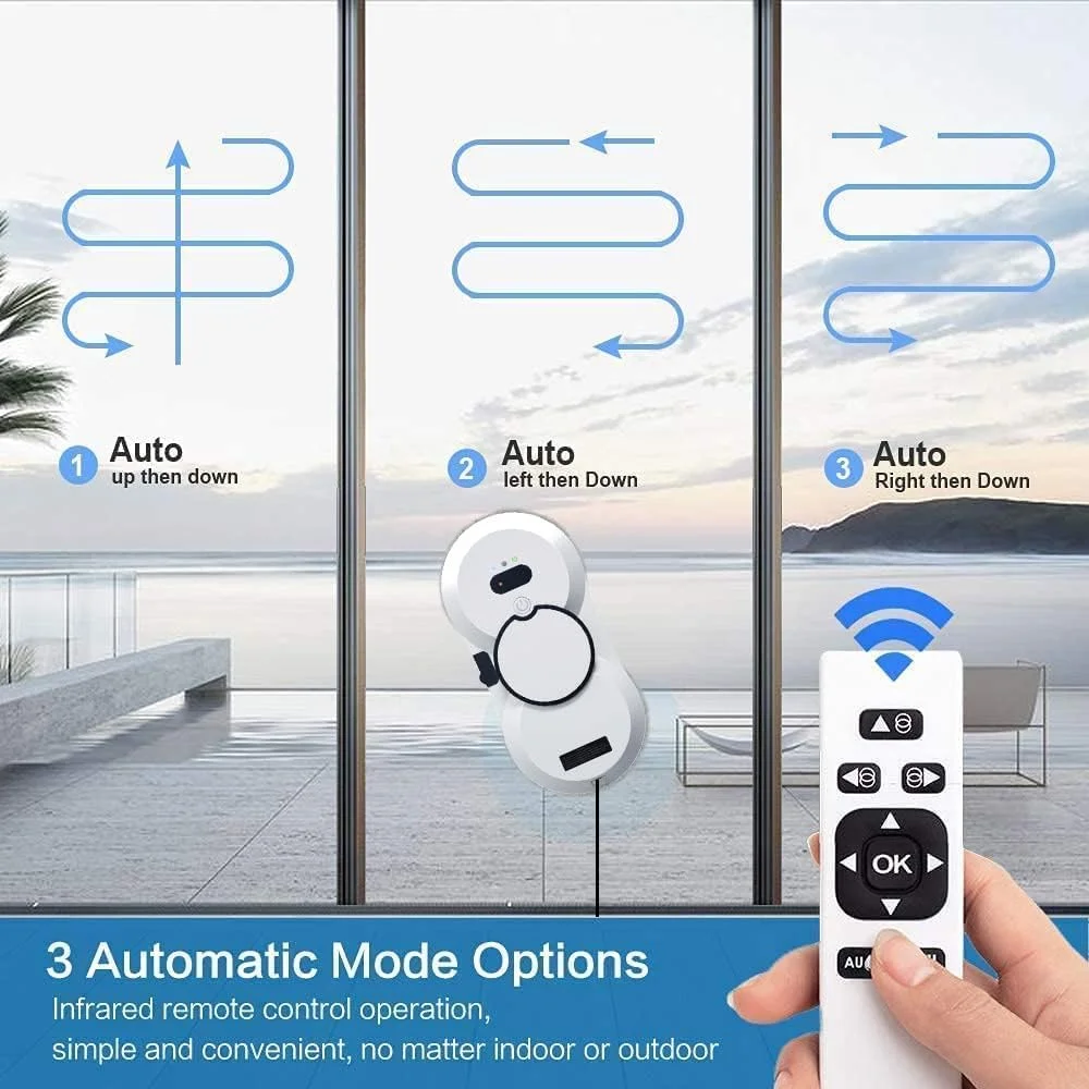 جاروبرقی رباتیک MAKINGTEC، ربات تمیز کننده پنجره، تمیز کردن چند سطحی، تمیز کردن لبه ها، اسپری خودکار آب، شیشه، کاشی، آینه