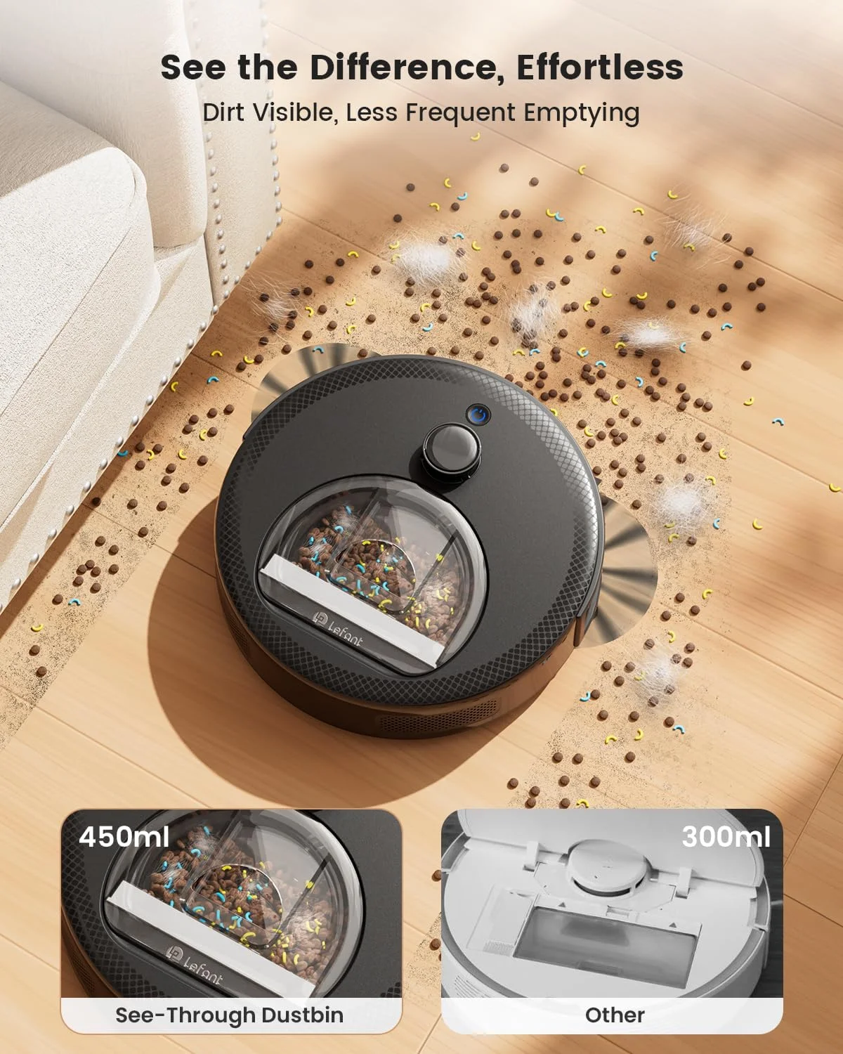 جاروبرقی رباتیک Lefant M330 Pro 3 در 1، جاروبرقی رباتیک با قدرت مکش 5000Pa، مسیریابی DToF، نقشه برداری، مناطق مجازی، اجتناب از موانع PSD، 150 دقیقه، اتصال از طریق Alexa/APP/WiFi جاروبرقی رباتیک Lefant M330 Pro 3 در 1، جاروبرقی رباتیک با قدرت مکش 5000Pa، مسیریابی DToF، نقشه برداری، مناطق مجازی، اجتناب از موانع PSD، 150 دقیقه، اتصال از طریق Alexa/APP/WiFi