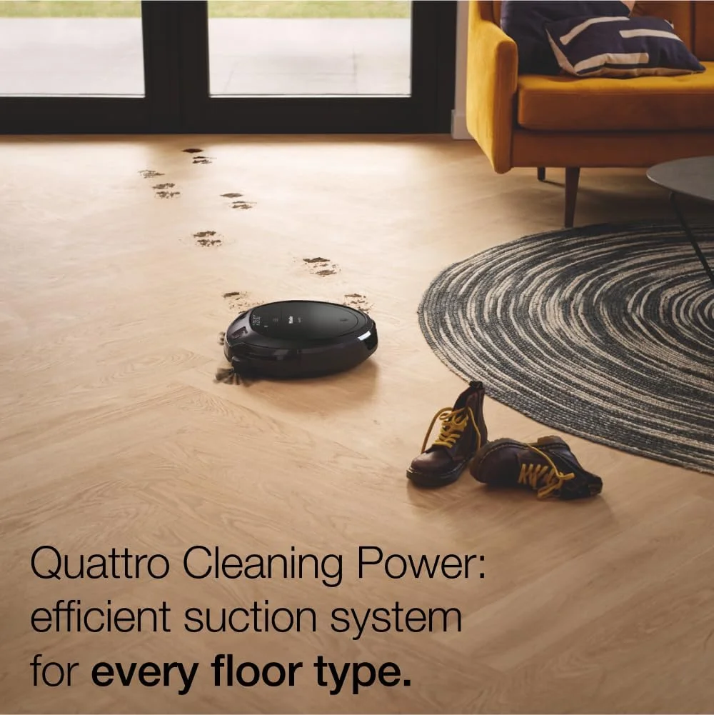 جاروبرقی رباتیک Miele 11830090 Scout RX3 با قدرت تمیز کنندگی Quattro، مسیریابی هوشمند سه بعدی، فناوری محافظت از مبلمان و عمر باتری 60 دقیقه، مشکی ابسیدین جاروبرقی رباتیک Miele 11830090 Scout RX3 با قدرت تمیز کنندگی Quattro، مسیریابی هوشمند سه بعدی، فناوری محافظت از مبلمان و عمر باتری 60 دقیقه، مشکی ابسیدین