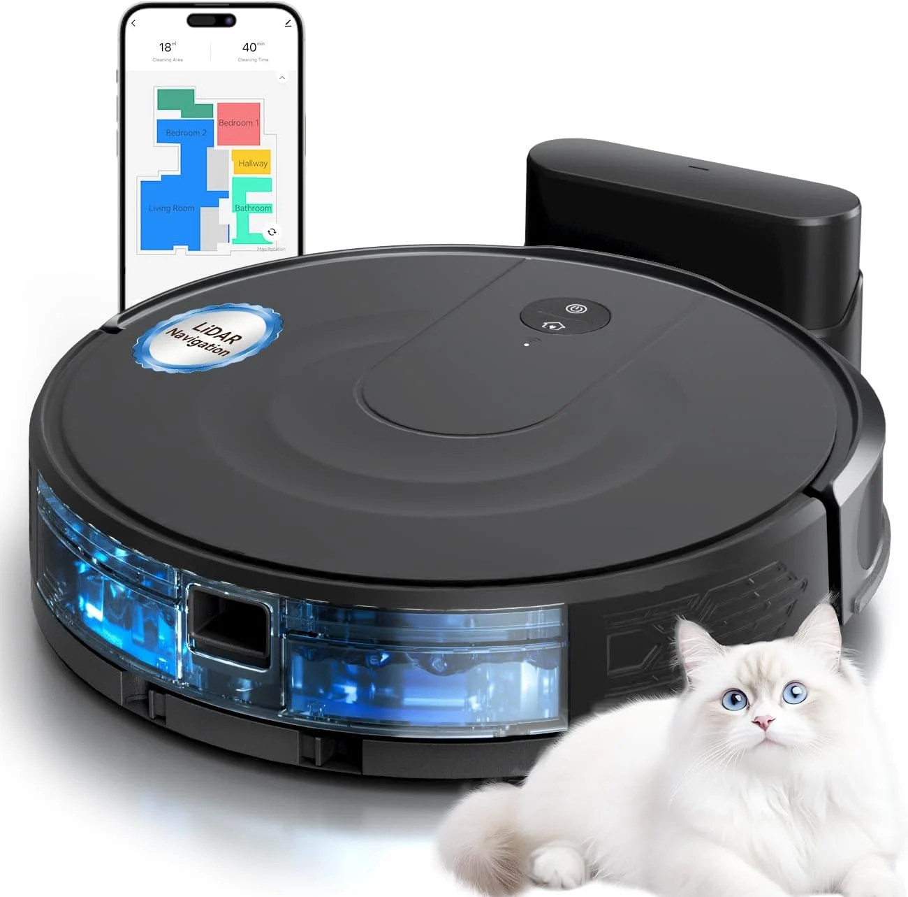 Kewbily Robot Vacuum and Mop Combo, LiDAR Navigation with Ultra Slim Design, Smart Mapping Robotic Vacuum Cleaner, 9000Pa Suction, Customizable Cleaning for Pet Hair, Carpets, and Hard Floors Kewbily Robot Vacuum and Mop Combo, LiDAR Navigation with Ultra Slim Design, Smart Mapping Robotic Vacuum Cleaner, 9000Pa Suction, Customizable Cleaning for Pet Hair, Carpets, and Hard Floors