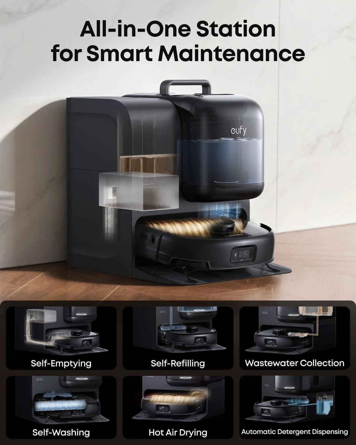 eufy E28 Omni Robot Vacuum Cleaner with Mop, HydroJet System, Portable Deep Cleaner for Carpet, Spot Cleaner, 20,000 Pa Turbo Suction, Zero Tangling, Corner-to-Edge Deep Cleaning, All-In-One Station eufy E28 Omni Robot Vacuum Cleaner with Mop, HydroJet System, Portable Deep Cleaner for Carpet, Spot Cleaner, 20,000 Pa Turbo Suction, Zero Tangling, Corner-to-Edge Deep Cleaning, All-In-One Station