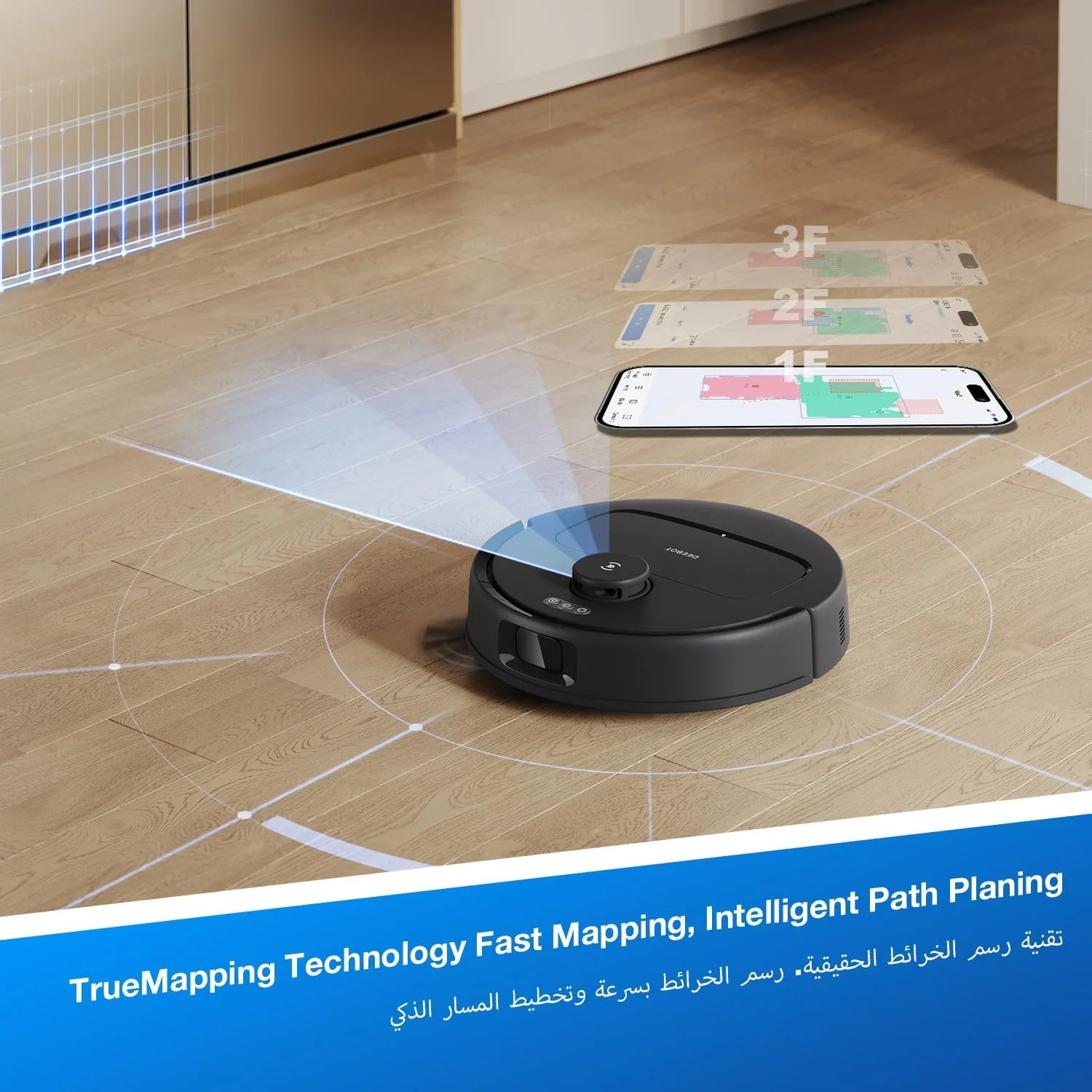 جاروبرقی رباتیک و تیکش اکو وکز Deebot N20e، مکش فوقالعاده قوی 10000 پاسکال، ضد گره خوردگی مو، 350 دقیقه زمان کارکرد، قابلیت عبور از آستانه درب 20 میلیمتری، مسیریابی هوشمند TrueMapping جاروبرقی رباتیک و تیکش اکو وکز Deebot N20e، مکش فوقالعاده قوی 10000 پاسکال، ضد گره خوردگی مو، 350 دقیقه زمان کارکرد، قابلیت عبور از آستانه درب 20 میلیمتری، مسیریابی هوشمند TrueMapping