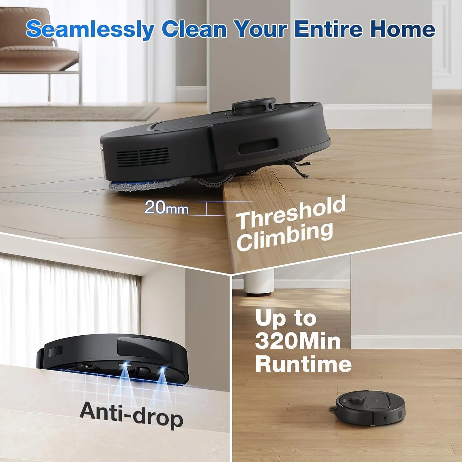 جاروبرقی رباتیک ECOVACS N30 Pro Omni به همراه ایستگاه، جاروبرقی رباتیک 10000Pa، تمیز کردن و خشک کردن با آب گرم، برس ZeroTangle 2.0، بالابر لغزشی 9 میلیمتری، تخلیه خودکار، مشکی جاروبرقی رباتیک ECOVACS N30 Pro Omni به همراه ایستگاه، جاروبرقی رباتیک 10000Pa، تمیز کردن و خشک کردن با آب گرم، برس ZeroTangle 2.0، بالابر لغزشی 9 میلیمتری، تخلیه خودکار، مشکی