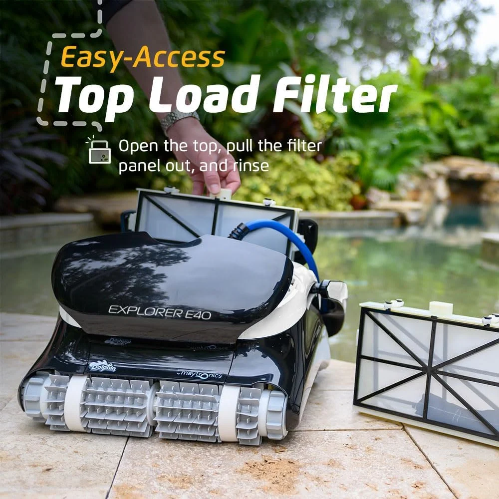 جاروبرقی رباتیک استخر دلفین Explorer E40 Wi-Fi مناسب استخرهای تا 50 فوت - برس تمیز کننده خط آب جاروبرقی رباتیک استخر دلفین Explorer E40 Wi-Fi مناسب استخرهای تا 50 فوت - برس تمیز کننده خط آب