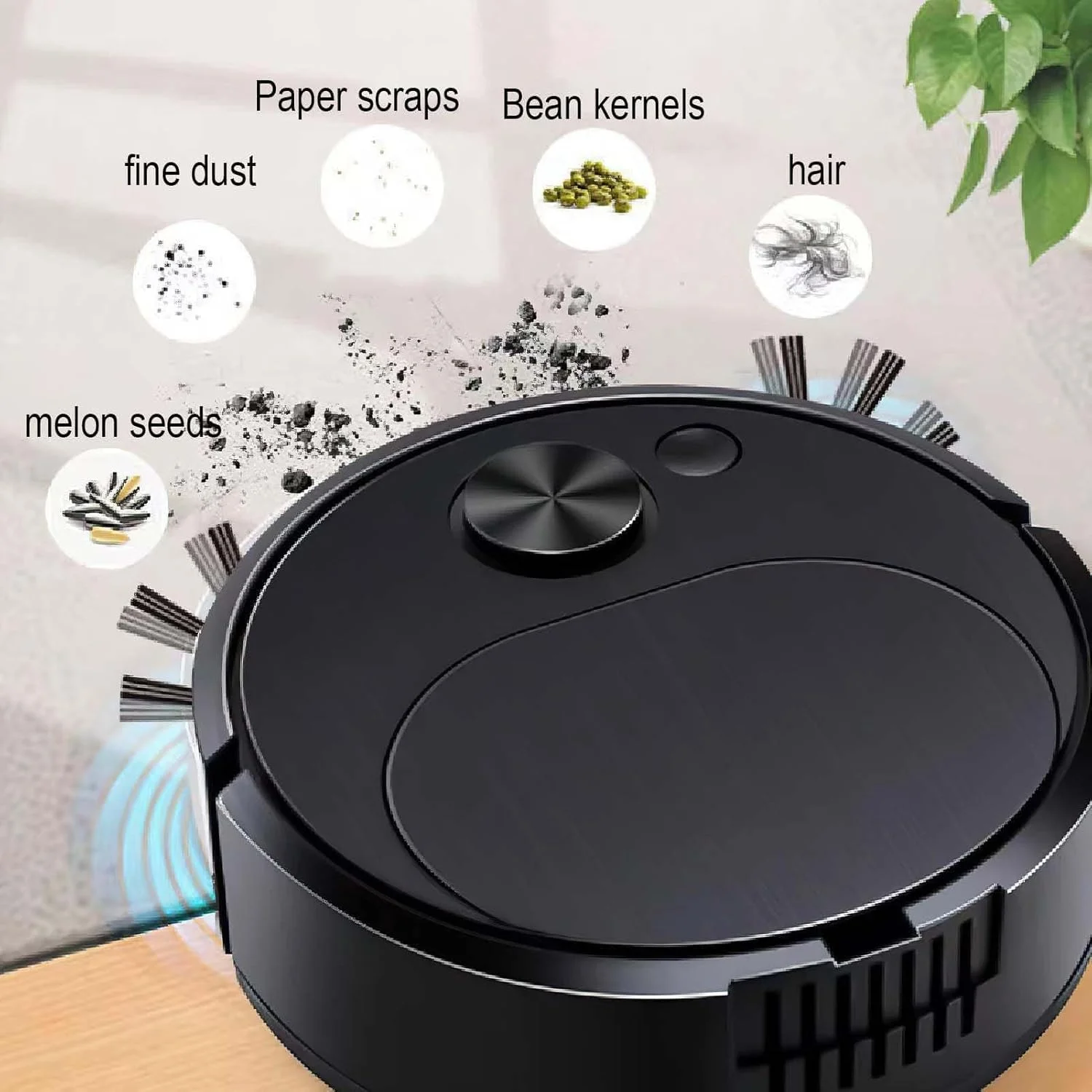 جاروبرقی رباتیک آزونه، جاروبرقی رباتی 3 در 1 شارژی USB بدون سیم، مکش قوی و صدای کم، جاروبرقی رباتیک برقی با طی برای مو، کف سخت و فرش (مشکی) جاروبرقی رباتیک آزونه، جاروبرقی رباتی 3 در 1 شارژی USB بدون سیم، مکش قوی و صدای کم، جاروبرقی رباتیک برقی با طی برای مو، کف سخت و فرش (مشکی)