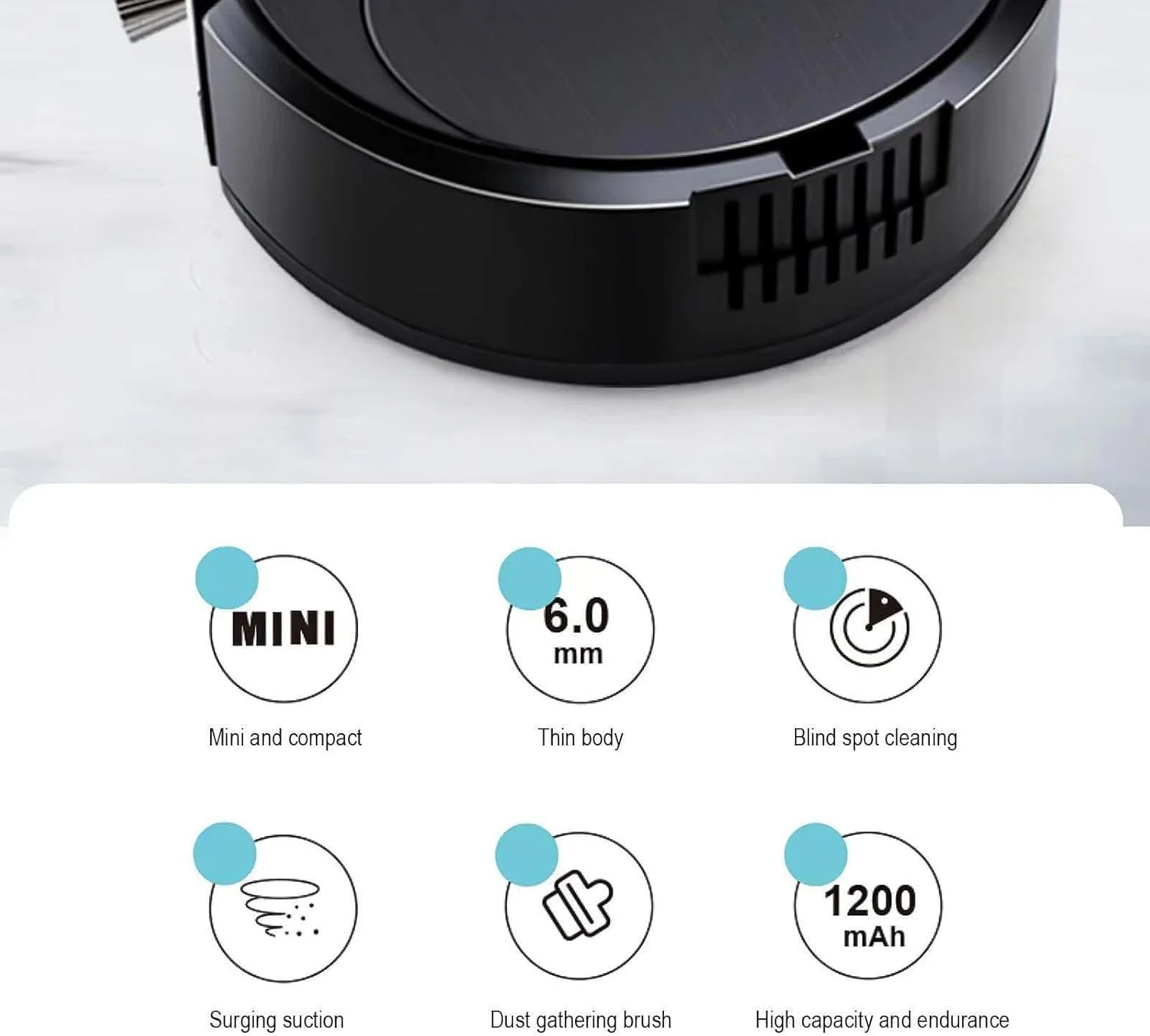 جاروبرقی رباتیک آزونه، جاروبرقی رباتی 3 در 1 شارژی USB بدون سیم، مکش قوی و صدای کم، جاروبرقی رباتیک برقی با طی برای مو، کف سخت و فرش (مشکی) جاروبرقی رباتیک آزونه، جاروبرقی رباتی 3 در 1 شارژی USB بدون سیم، مکش قوی و صدای کم، جاروبرقی رباتیک برقی با طی برای مو، کف سخت و فرش (مشکی)