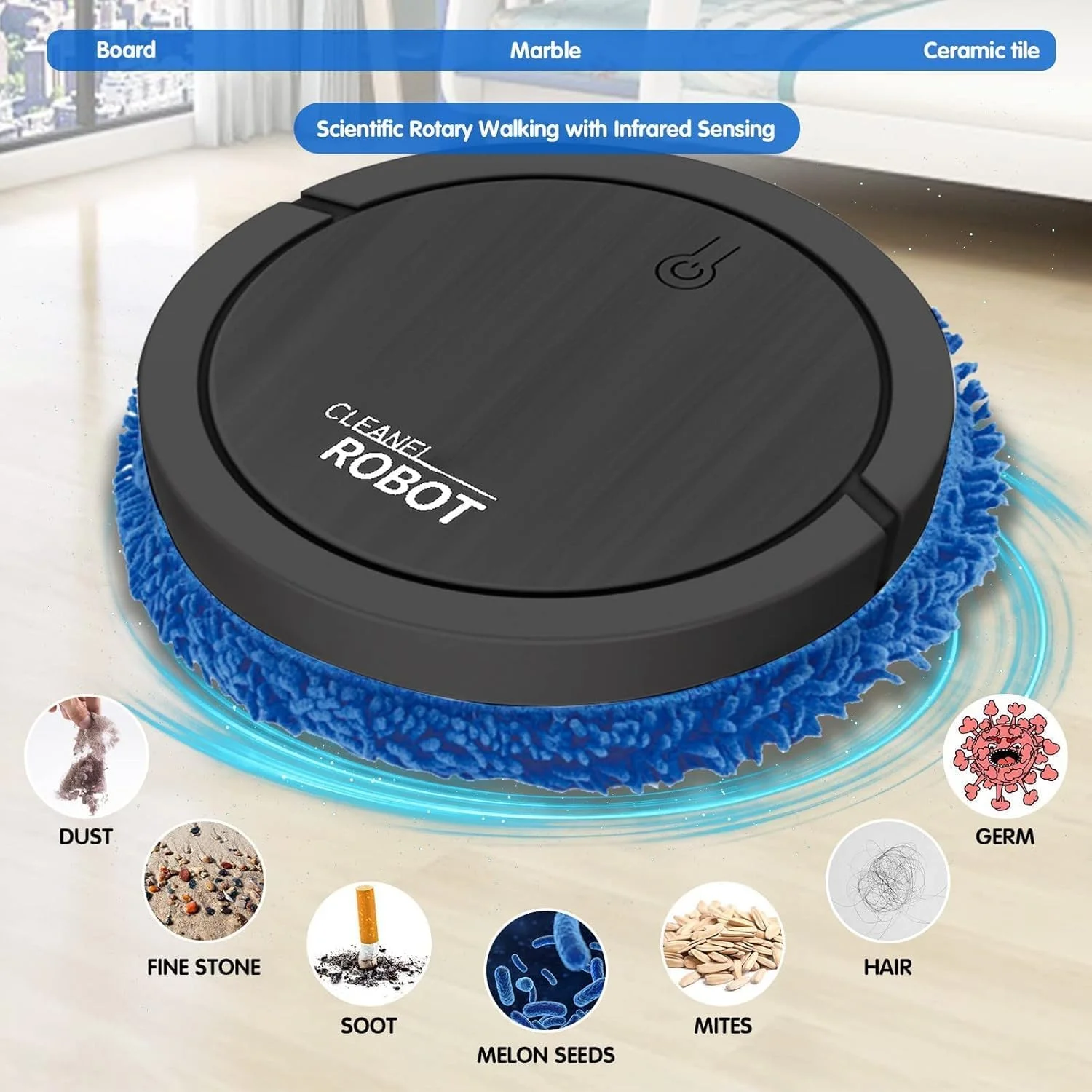 جاروبرقی رباتیک با قابلیت طی کشی، 120 دقیقه زمان کارکرد، تشخیص موانع سه بعدی، مناسب برای فرش و سطوح سخت جاروبرقی رباتیک با قابلیت طی کشی، 120 دقیقه زمان کارکرد، تشخیص موانع سه بعدی، مناسب برای فرش و سطوح سخت