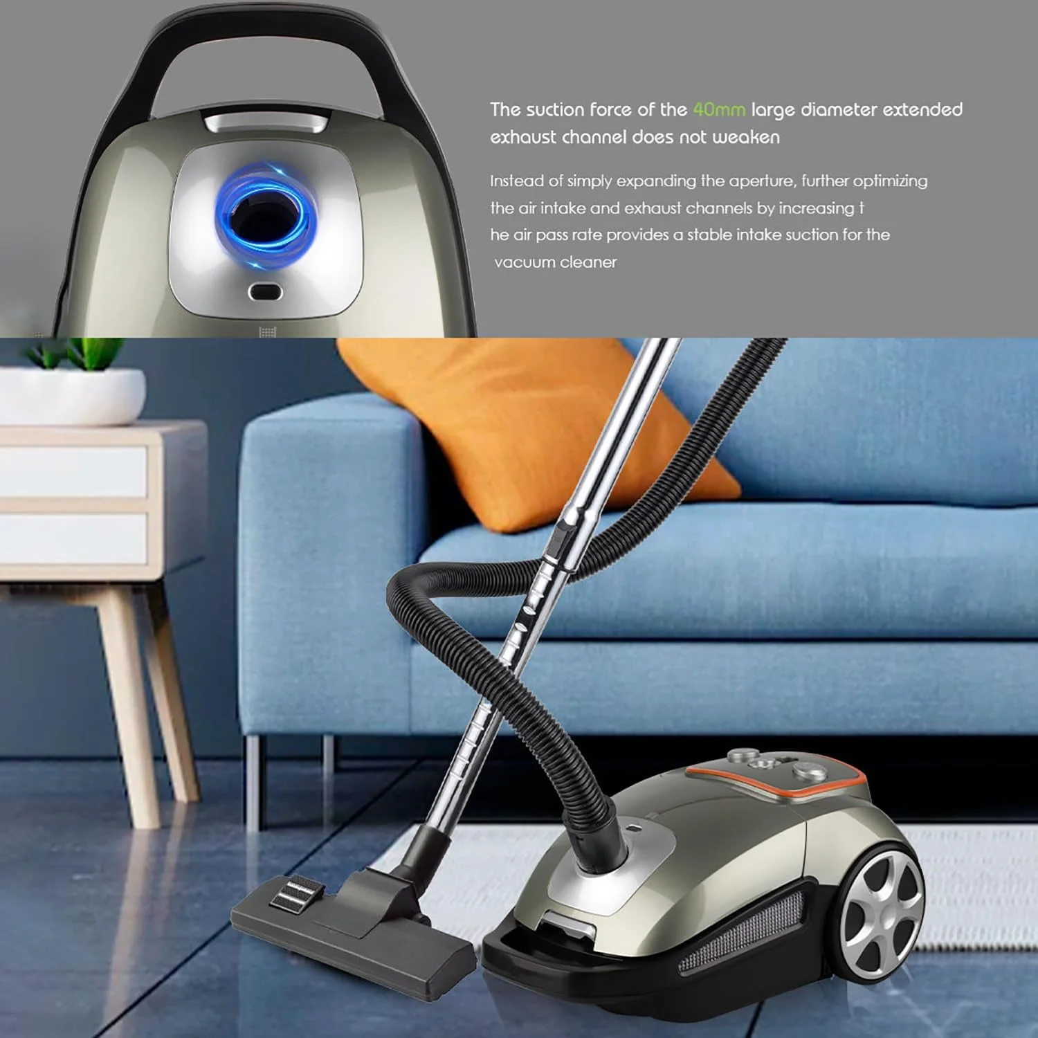 جاروبرقی سطلی، جاروبرقی بدون کیسه با فیلتر HEPA، موتور قدرتمند 3200 وات، مخزن 3 لیتری، مناسب برای کف های چوبی/فرش/تمیز کننده فرش موی حیوانات خانگی جاروبرقی سطلی، جاروبرقی بدون کیسه با فیلتر HEPA، موتور قدرتمند 3200 وات، مخزن 3 لیتری، مناسب برای کف های چوبی/فرش/تمیز کننده فرش موی حیوانات خانگی