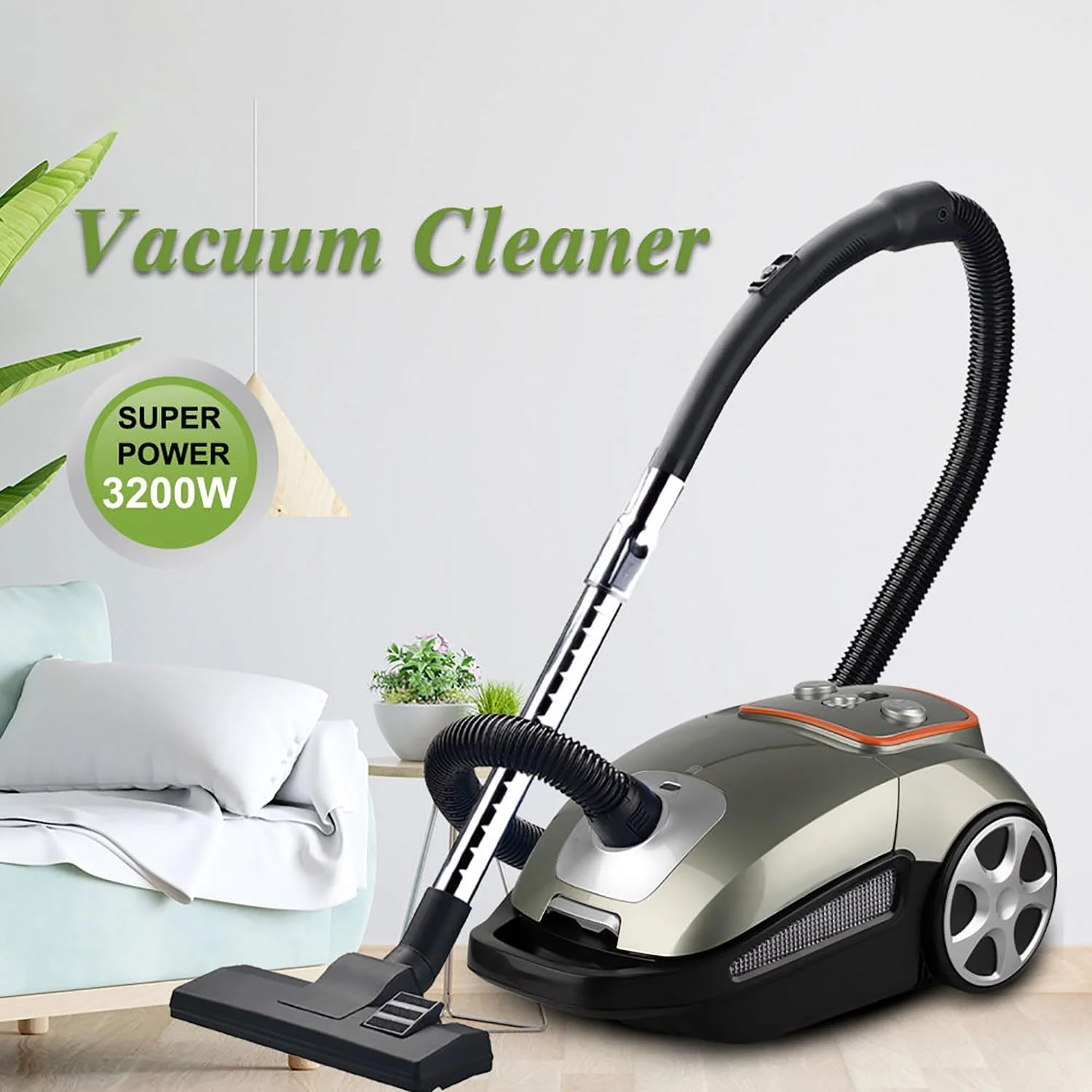 جاروبرقی سطلی، جاروبرقی بدون کیسه با فیلتر HEPA، موتور قدرتمند 3200 وات، مخزن 3 لیتری، مناسب برای کف های چوبی/فرش/تمیز کننده فرش موی حیوانات خانگی جاروبرقی سطلی، جاروبرقی بدون کیسه با فیلتر HEPA، موتور قدرتمند 3200 وات، مخزن 3 لیتری، مناسب برای کف های چوبی/فرش/تمیز کننده فرش موی حیوانات خانگی