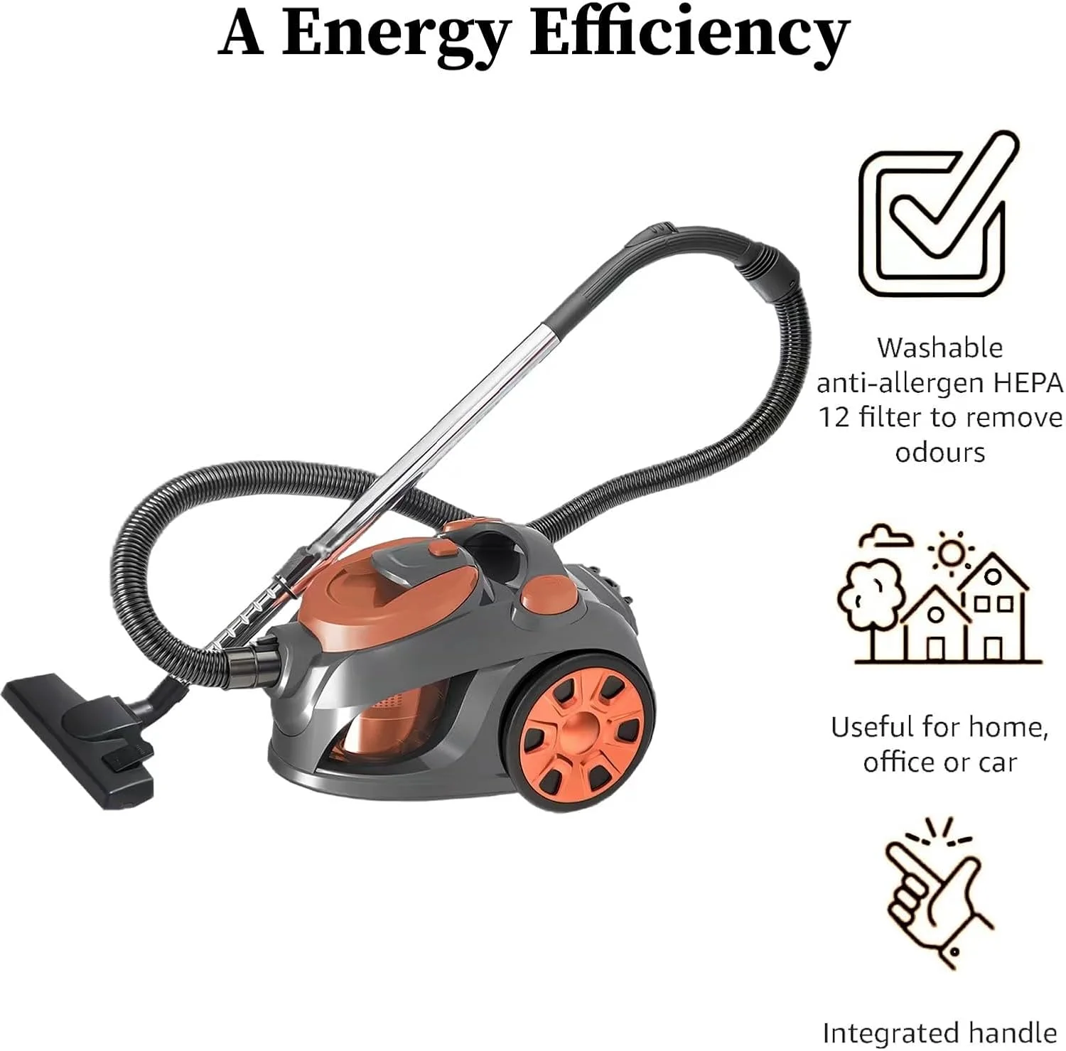 جاروبرقی 3300 واتی، جاروبرقی سطلی بدون کیسه چند چرخهای با فیلتراسیون سیکلون 20 کیلو پاسکال با کابل 5 متری، مخزن گرد و غبار 3 لیتری فیلتر قابل شستشو ضد باکتری برای موی حیوانات خانگی، کفهای سخت، فرش، خانه و محل کار جاروبرقی 3300 واتی، جاروبرقی سطلی بدون کیسه چند چرخهای با فیلتراسیون سیکلون 20 کیلو پاسکال با کابل 5 متری، مخزن گرد و غبار 3 لیتری فیلتر قابل شستشو ضد باکتری برای موی حیوانات خانگی، کفهای سخت، فرش، خانه و محل کار