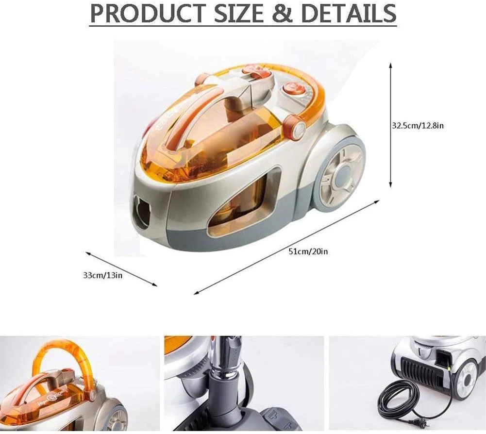 جاروبرقی سطلی بدون کیسه Sdfshb، 1400 وات، مخزن بزرگ 2 لیتری، سیم جمع شونده جاروبرقی سطلی بدون کیسه Sdfshb، 1400 وات، مخزن بزرگ 2 لیتری، سیم جمع شونده