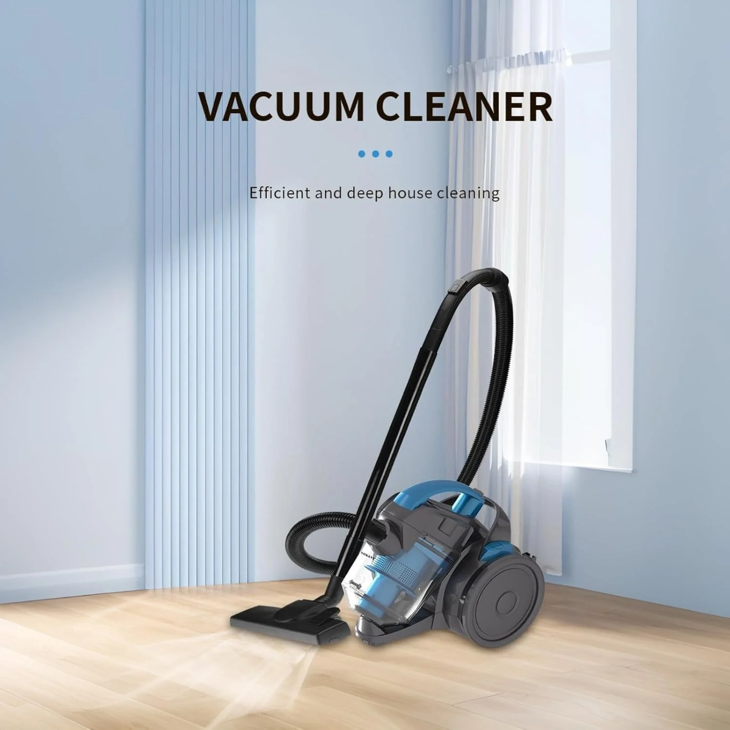 جاروبرقی سطلی خانگی خشک و مرطوب بدون کیسه سبک وزن برای فرش و کف سخت