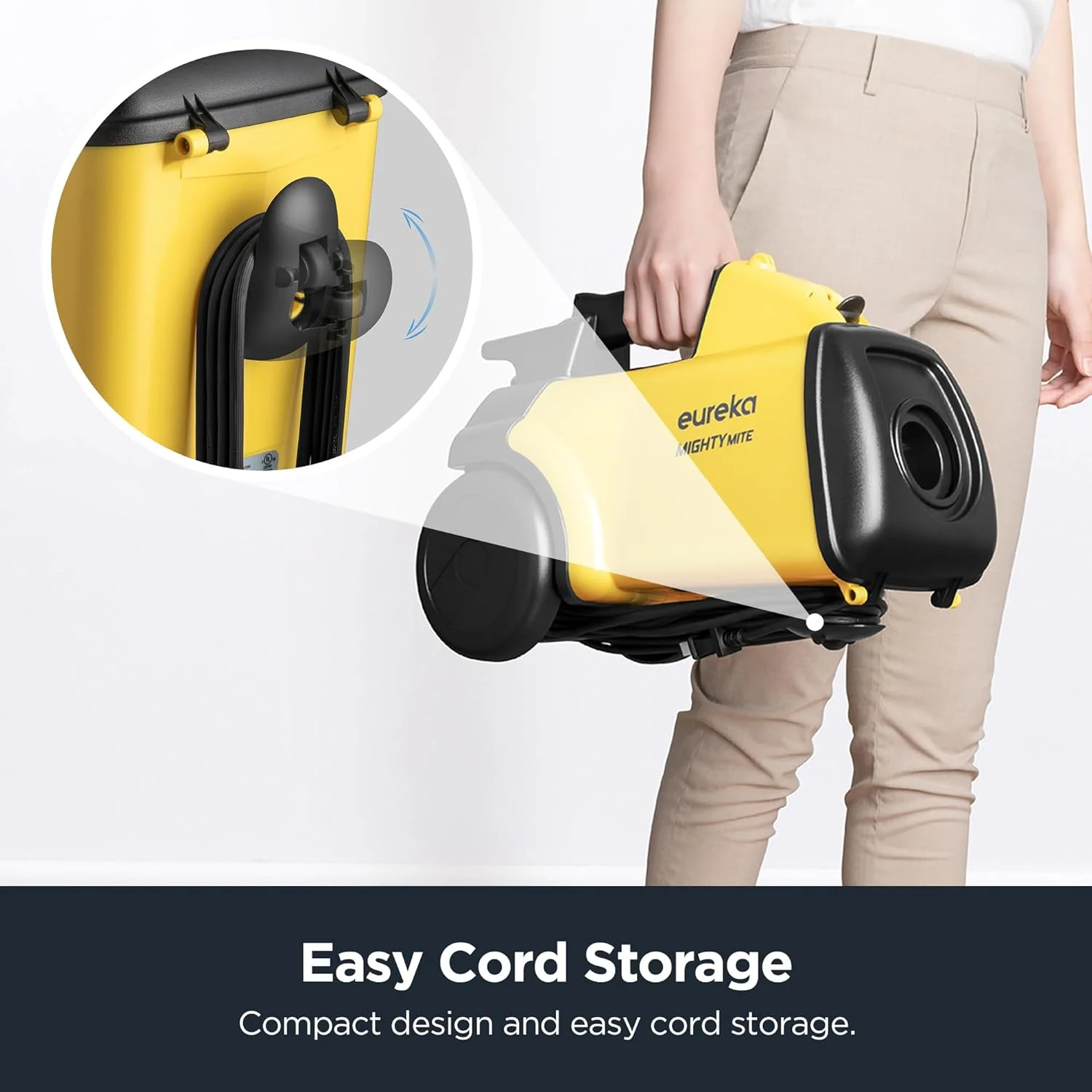 جاروبرقی سطلی یورکا مدل 3670M، سبک و قدرتمند برای فرش و سطوح سخت، به همراه 5 کیسه، زرد