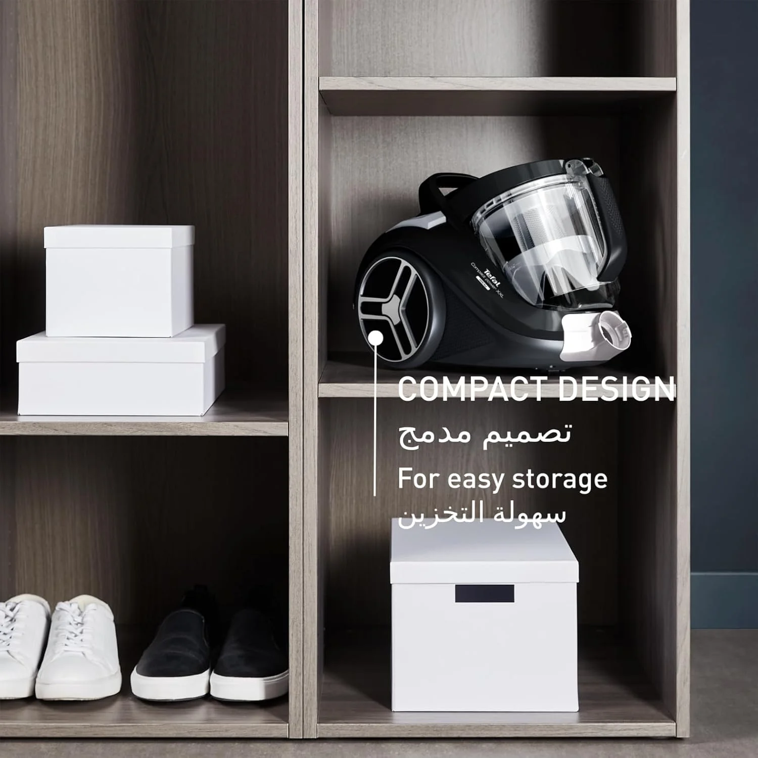 جاروبرقی بدون کیسه تفال | جاروبرقی سطلی کلاسیک Compact Power XXL | 900 وات | موتور کم مصرف | فیلتراسیون سیکلونیک پیشرفته 3 مرحله ای | TW4B25HA