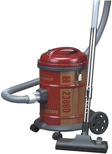 جاروبرقی سطلی 18 لیتری جنرالتک مدل GV2300D با فیلتراسیون چند مرحله ای، صدای کم، قدرت مکش قوی و چرخ