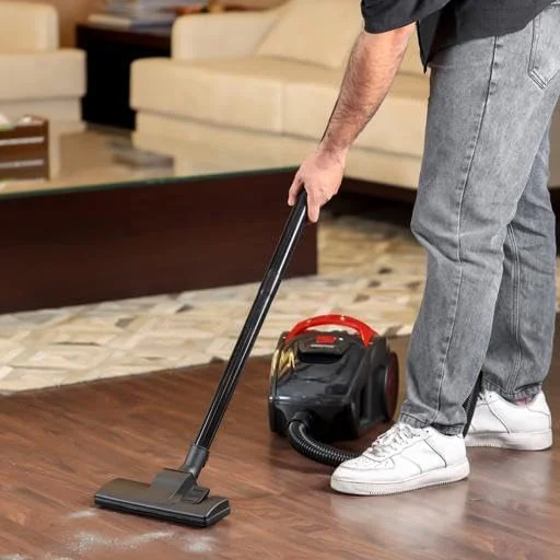 جاروبرقی 2200 وات Geepas مدل GVC19035/ ظرفیت کیسه گرد و غبار 1.5 لیتری، عملکرد جمع کننده خودکار سیم، 2 لوله پلاستیکی/ایده آل برای خانه، دفتر کار، قرمز و مشکی