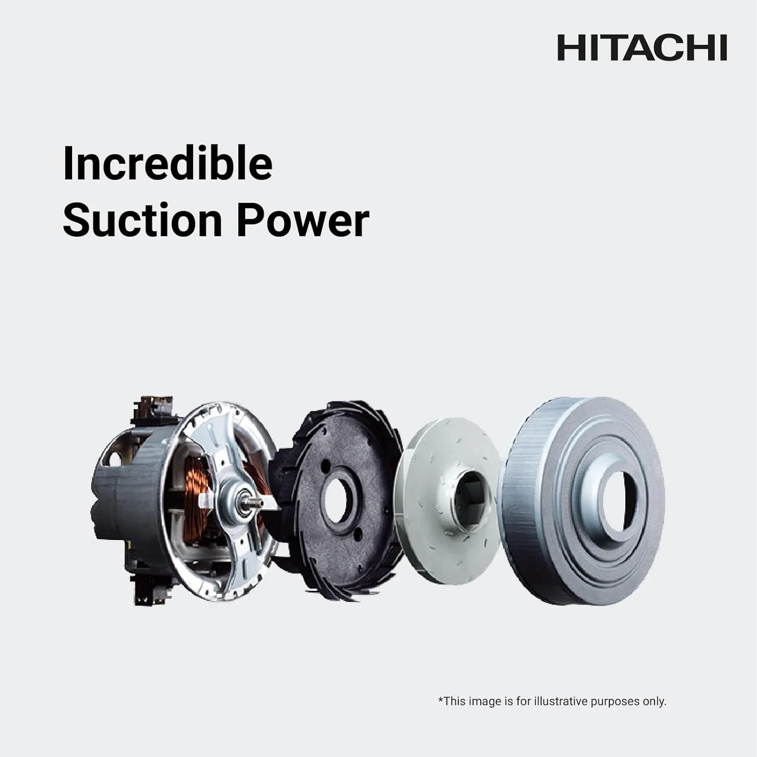 جاروبرقی سطلی هیتاچی 2200 وات، ظرفیت مخزن گرد و غبار 21 لیتر، برس Aero Power برای تمیز کردن کارآمد، لوله فلزی، برس گردگیری و نازل شکاف، فیلتر قابل شستشو، مناسب برای خانه و محل کار، CV965NBLGCM