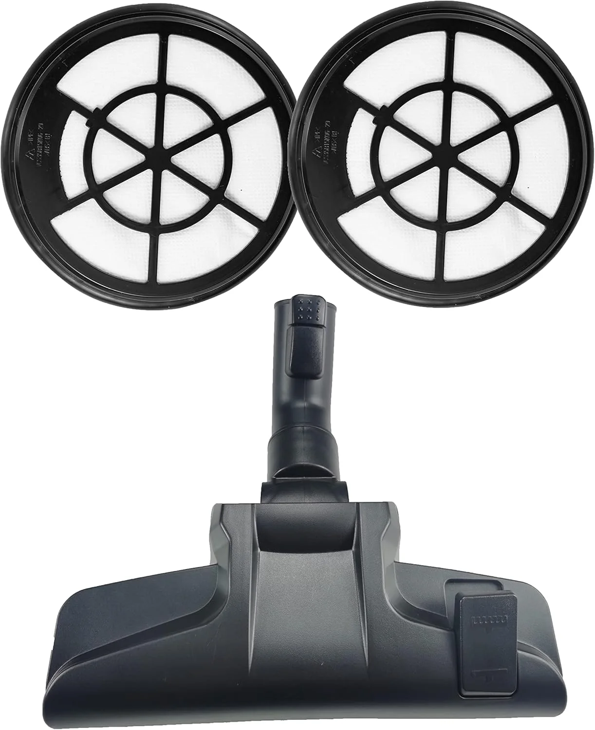 فیلترهای Moreffi 2 عددی و نازل کف شوی 1 عددی جایگزین سازگار با جاروبرقی سطلی گردبادی Eureka NEN110A NEN110B NEN110D، مطابق با قطعات NEN0101 NEN0102