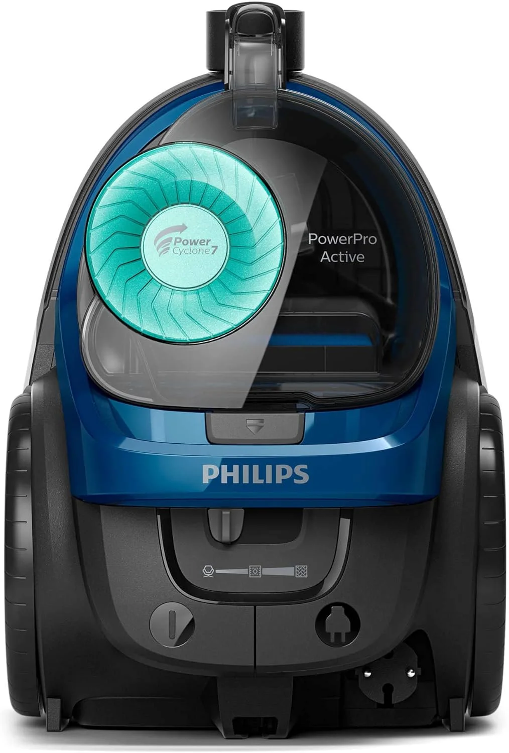 جاروبرقی بدون کیسه فیلیپس PowerCyclone 7 مدل PowerPro Active با توان 2000 وات، FC9570/62، مشکی/آبی سلطنتی تیره - نسخه بین المللی
