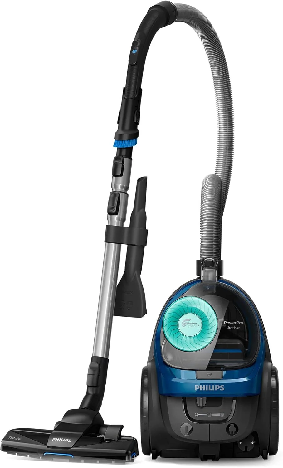 جاروبرقی بدون کیسه فیلیپس PowerCyclone 7 مدل PowerPro Active با توان 2000 وات، FC9570/62، مشکی/آبی سلطنتی تیره - نسخه بین المللی جاروبرقی بدون کیسه فیلیپس PowerCyclone 7 مدل PowerPro Active با توان 2000 وات، FC9570/62، مشکی/آبی سلطنتی تیره - نسخه بین المللی