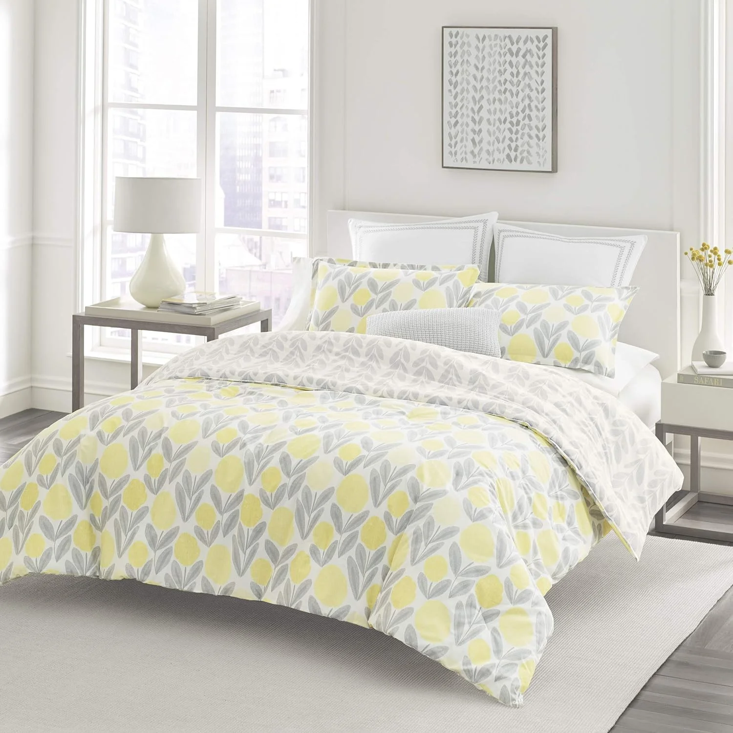 Laura Ashley Home Decorative Pillow Case for Bedroom and Home Décor, Cotton, Stitched Vine Leaf Grey, European-Square Laura Ashley Home Decorative Pillow Case for Bedroom and Home Décor, Cotton, Stitched Vine Leaf Grey, European-Square