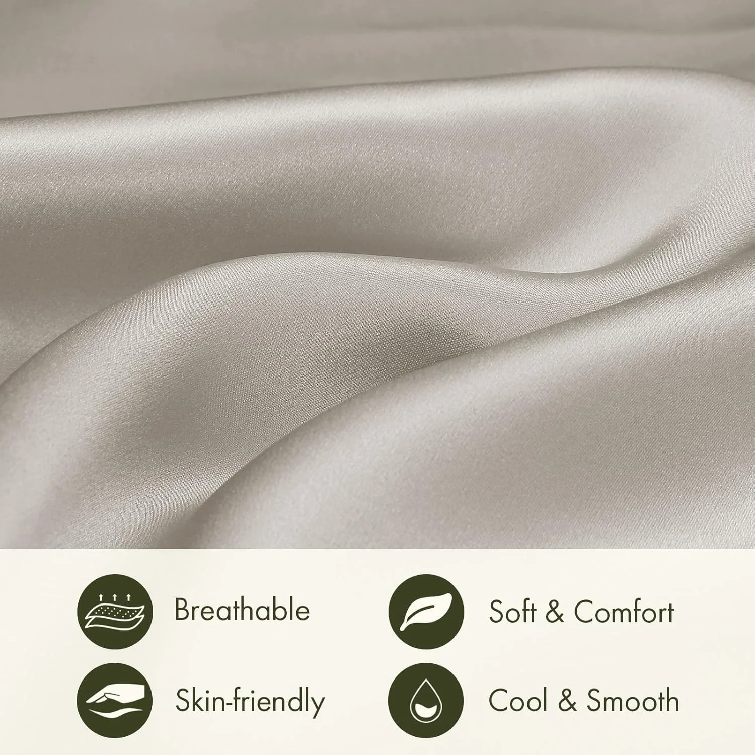 روبالشی ابریشمی خالص LilySilk (کینگ، نقرهای خاکستری) - 100% ابریشم توت برای مو، با زیره نخی، دارای زیپ مخفی، ضد حساسیت، کینگ 50cm x 90cm، نقرهای خاکستری، 19 Momme، جعبه هدیه روبالشی ابریشمی خالص LilySilk (کینگ، نقرهای خاکستری) - 100% ابریشم توت برای مو، با زیره نخی، دارای زیپ مخفی، ضد حساسیت، کینگ 50cm x 90cm، نقرهای خاکستری، 19 Momme، جعبه هدیه