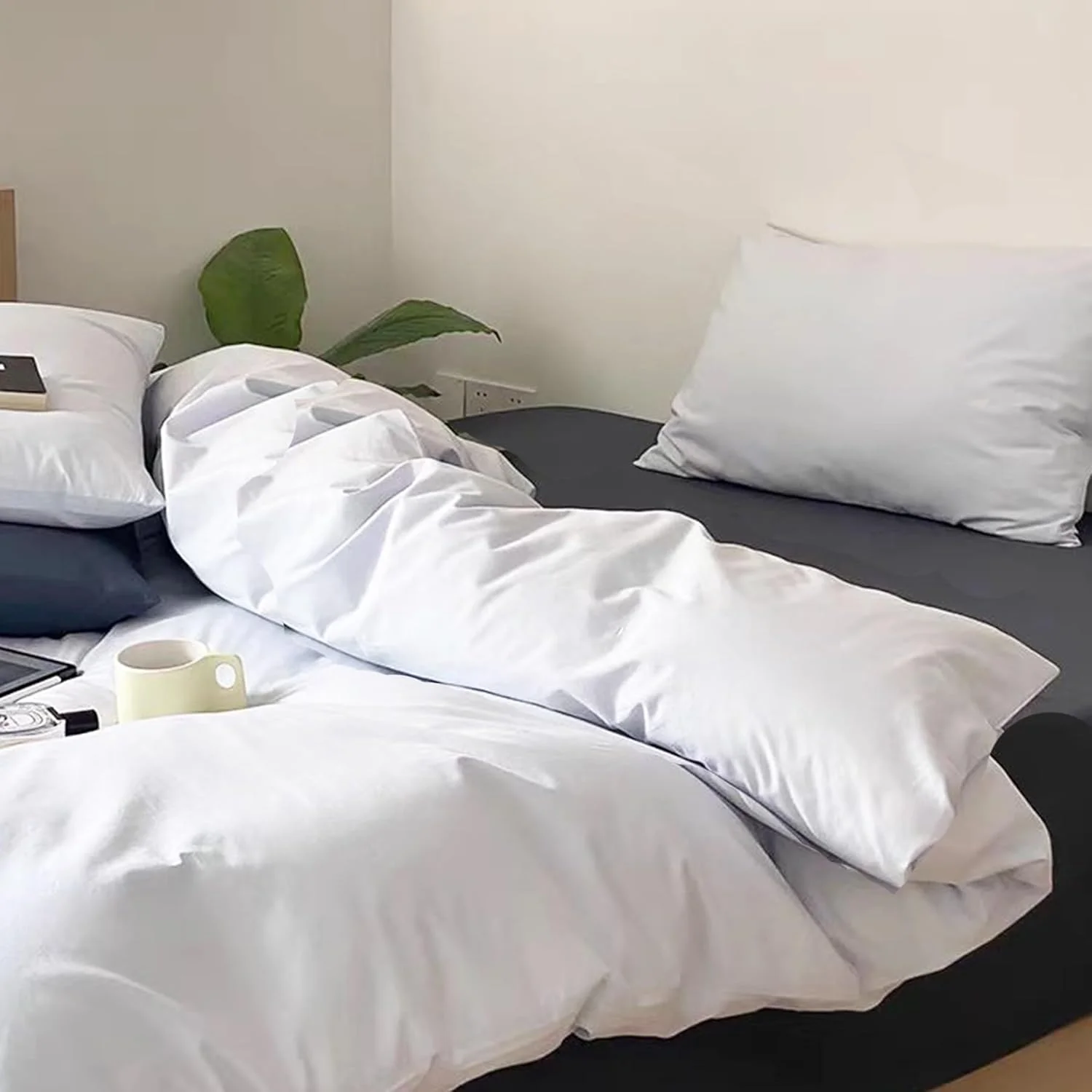 ست 6 عددی روبالشی سفید ممتاز LEISUREWEEK، سایز استاندارد/کویین، میکروفیبر نرم با تراکم 1800، ضد حساسیت، مقاوم در برابر چروک، اتوکاری شده، نیم دوجین روبالشی عمده ست 6 عددی روبالشی سفید ممتاز LEISUREWEEK، سایز استاندارد/کویین، میکروفیبر نرم با تراکم 1800، ضد حساسیت، مقاوم در برابر چروک، اتوکاری شده، نیم دوجین روبالشی عمده