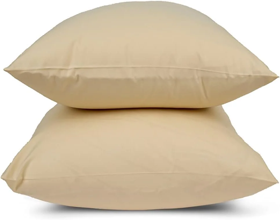 ست روبالشی کتان-نخی (50x70 سانتی‌متر) – نرم و تنفس‌پذیر، رنگ کرم، ترکیبی برای راحتی، بسته‌بندی 2 عددی، مناسب برای بالش.