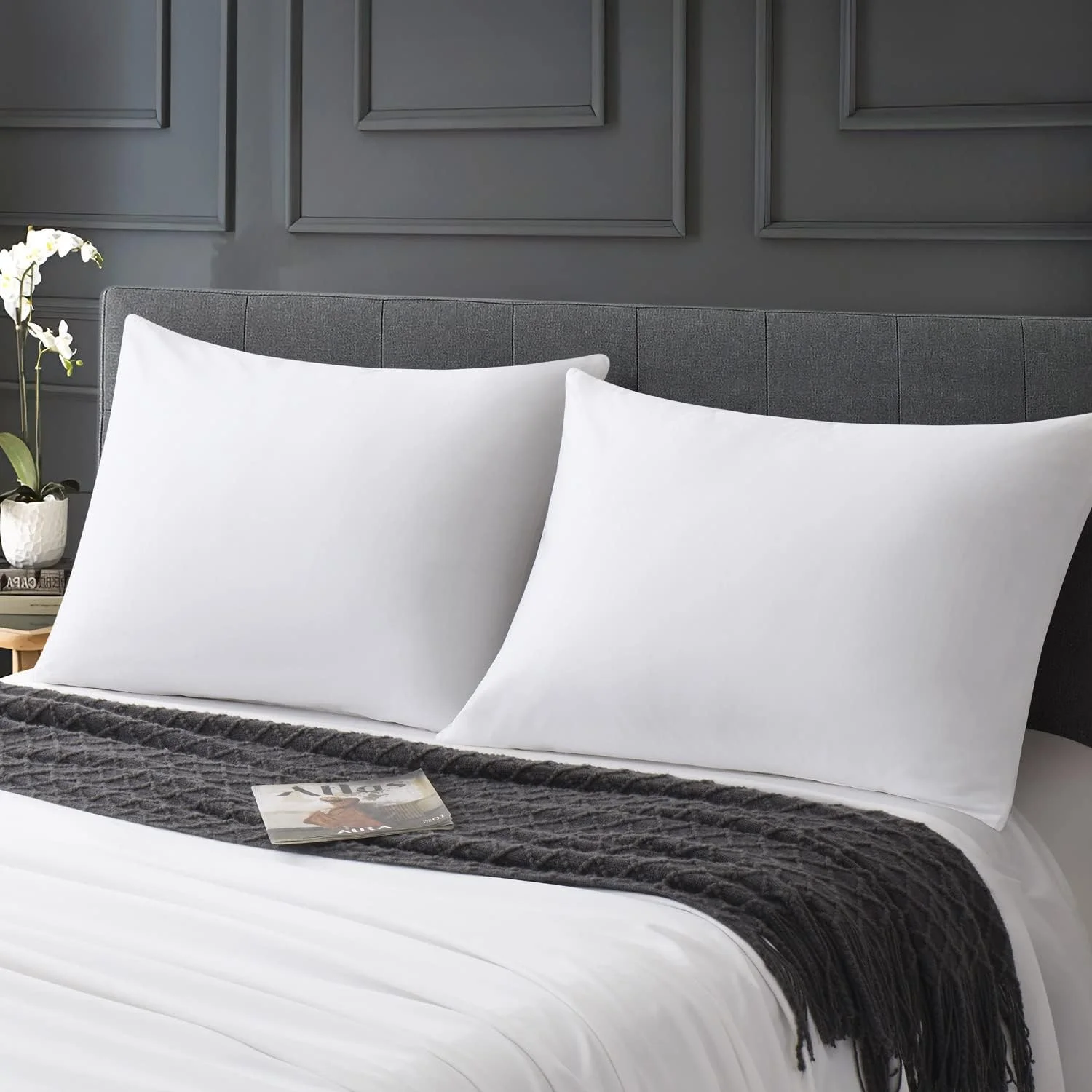 LOSAFEFE 100% Cotton Zippered Pillow Cases Standard Size Set of 4, Super Soft & Breathable Pillow Protectors with Zipper, White Pillow Case Covers 20x26 Inches LOSAFEFE 100% Cotton Zippered Pillow Cases Standard Size Set of 4, Super Soft & Breathable Pillow Protectors with Zipper, White Pillow Case Covers 20x26 Inches