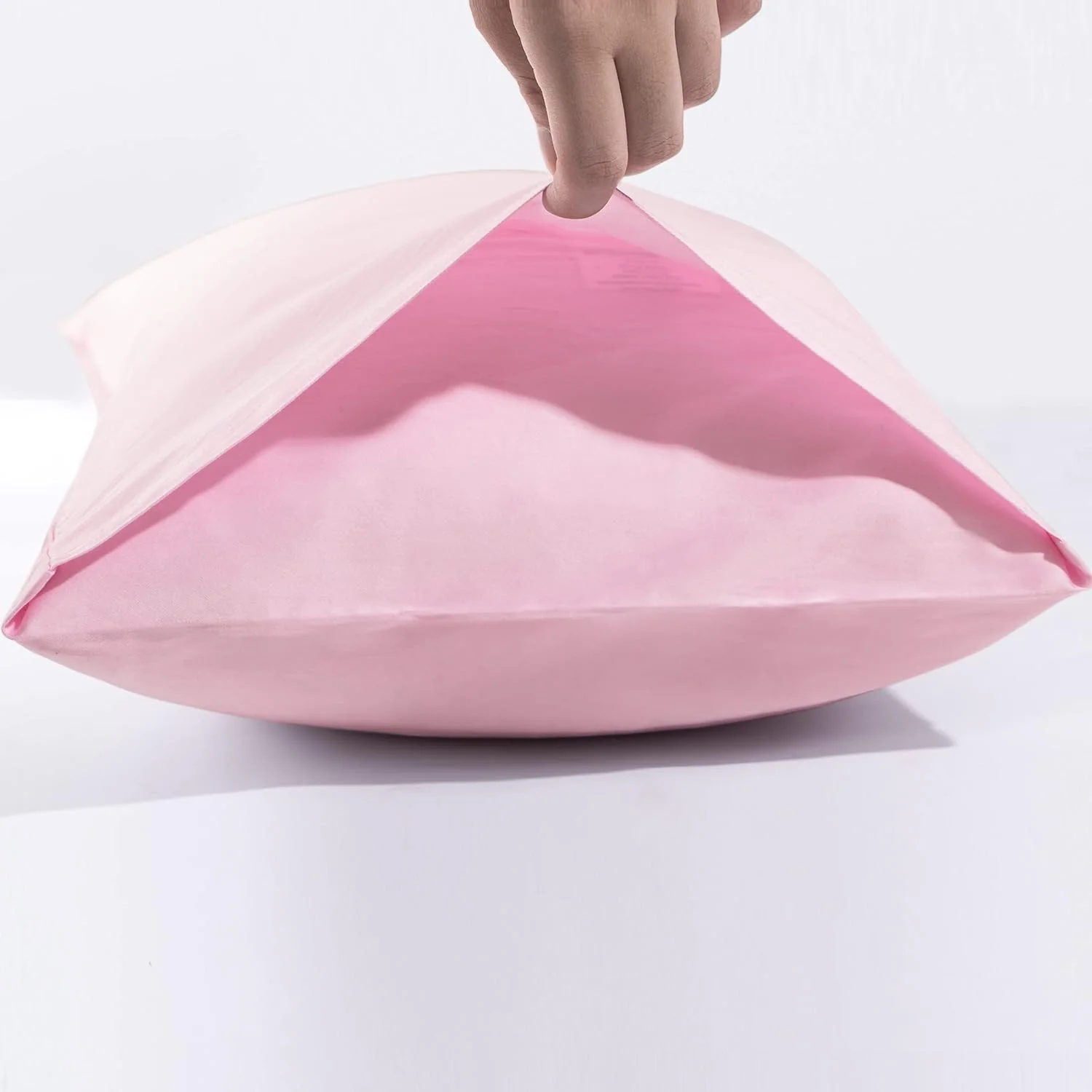 NTBAY روکش بالش ساتن پنبه ای 100% برای کودکان، نرم و راحت، 33x46 سانتی متر، صورتی، ست 2 عددی NTBAY روکش بالش ساتن پنبه ای 100% برای کودکان، نرم و راحت، 33x46 سانتی متر، صورتی، ست 2 عددی