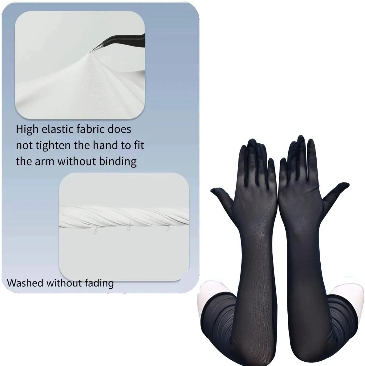 Eitonbu Women's Over Elbow 21" Stretch Long Spandex Opera Gloves, Evening Party Mittens Satin Gloves,Length Finger Gloves Eitonbu Women's Over Elbow 21" Stretch Long Spandex Opera Gloves, Evening Party Mittens Satin Gloves,Length Finger Gloves