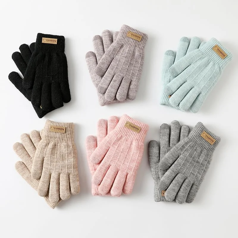 ELECDON Winter Touchscreen Gloves, Women's Winter Touchscreen Gloves with Fleece Lining, Warm Knit Gloves with Elastic Cuffs for Cold Weather ELECDON Winter Touchscreen Gloves, Women's Winter Touchscreen Gloves with Fleece Lining, Warm Knit Gloves with Elastic Cuffs for Cold Weather
