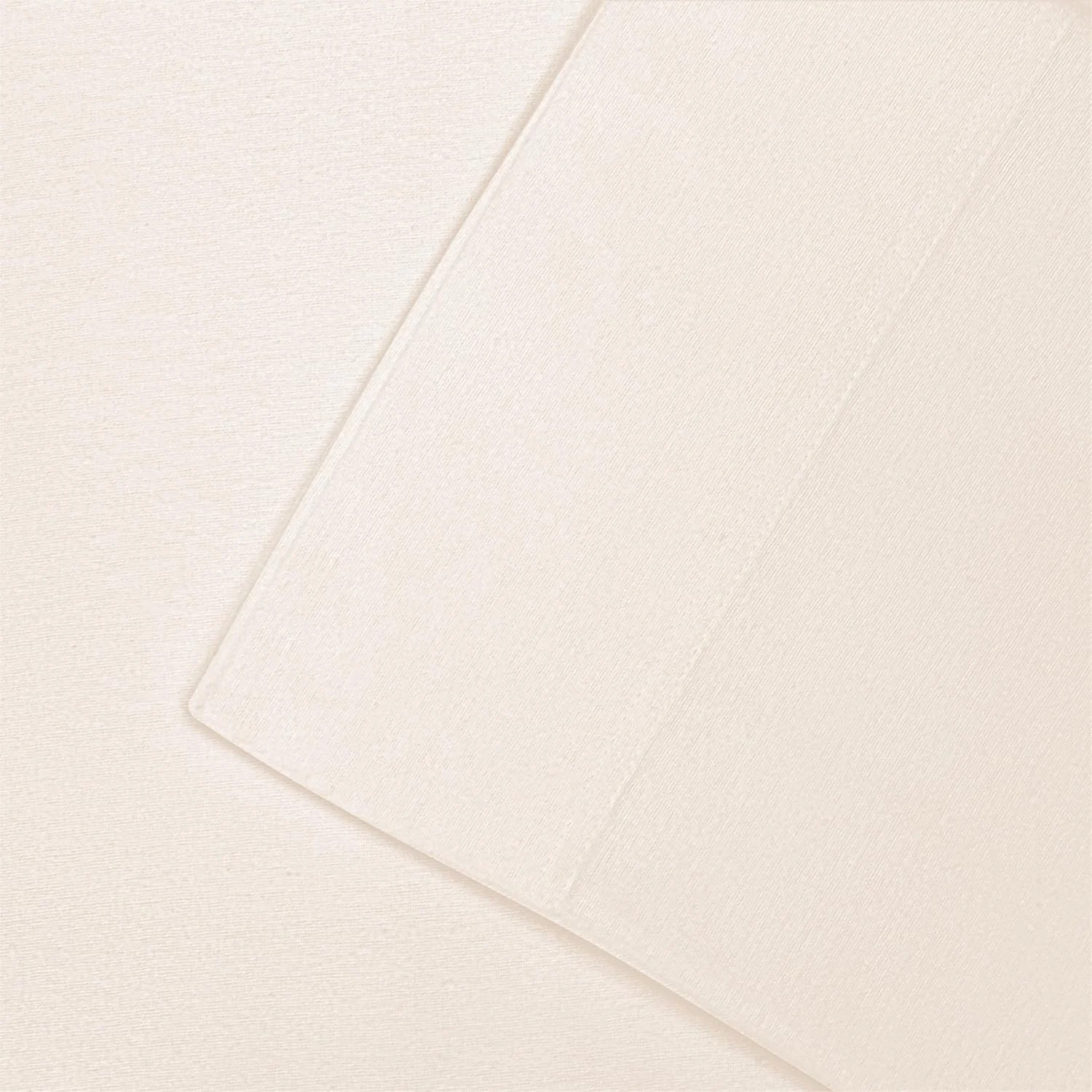 روبالشی های فلانل پنبه ای ممتاز سوپریور، ملحفه فلانل پنبه ای 100% برس خورده مناسب تمام فصول، ست 2 عددی روبالشی - عاجی ساده، روبالشی های استاندارد