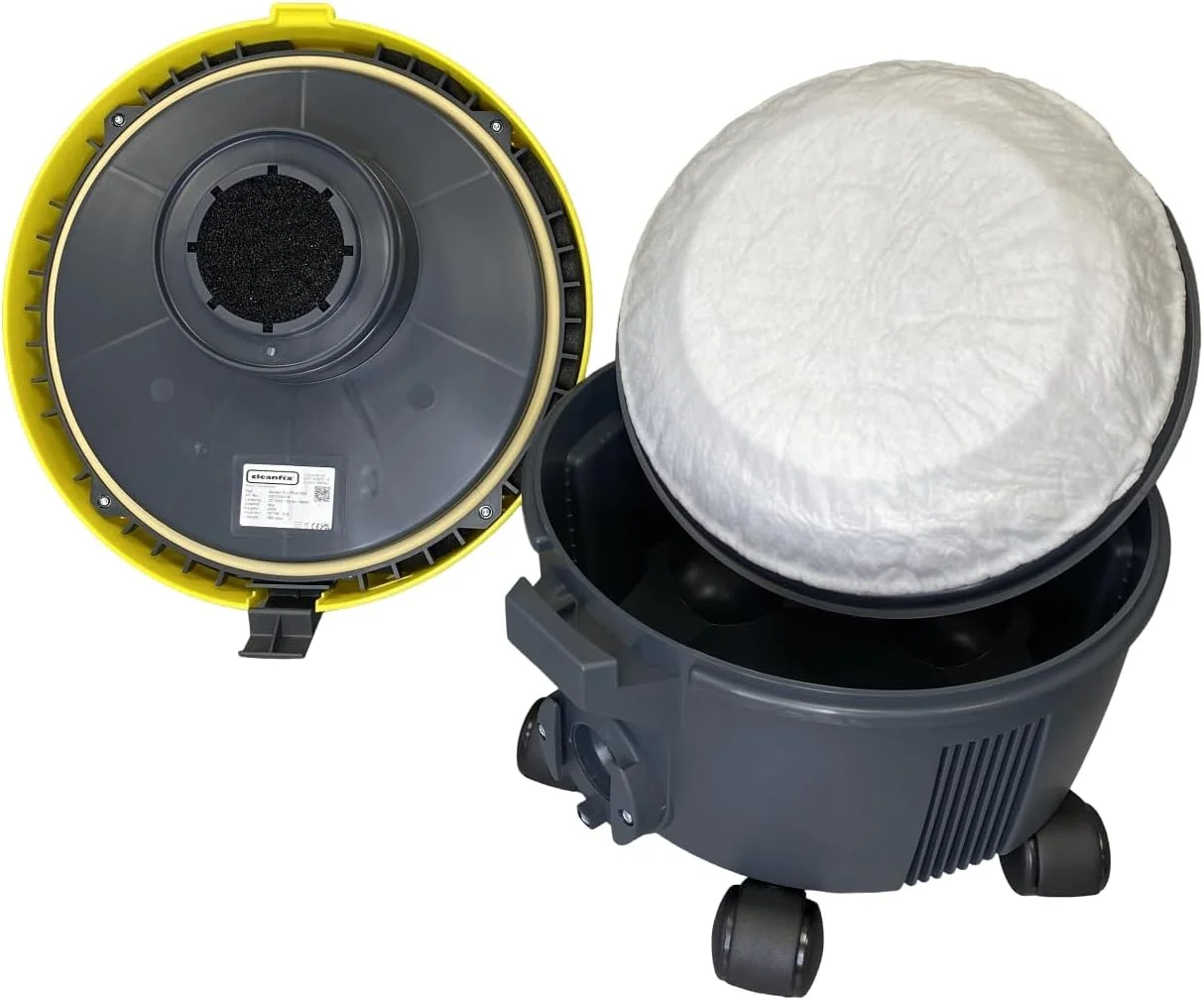 جاروبرقی قدرتمند Cleanfix S10 Plus، چند منظوره، مناسب فرش، قرمز، 12 لیتر، 850 وات، دسته ارگونومیک