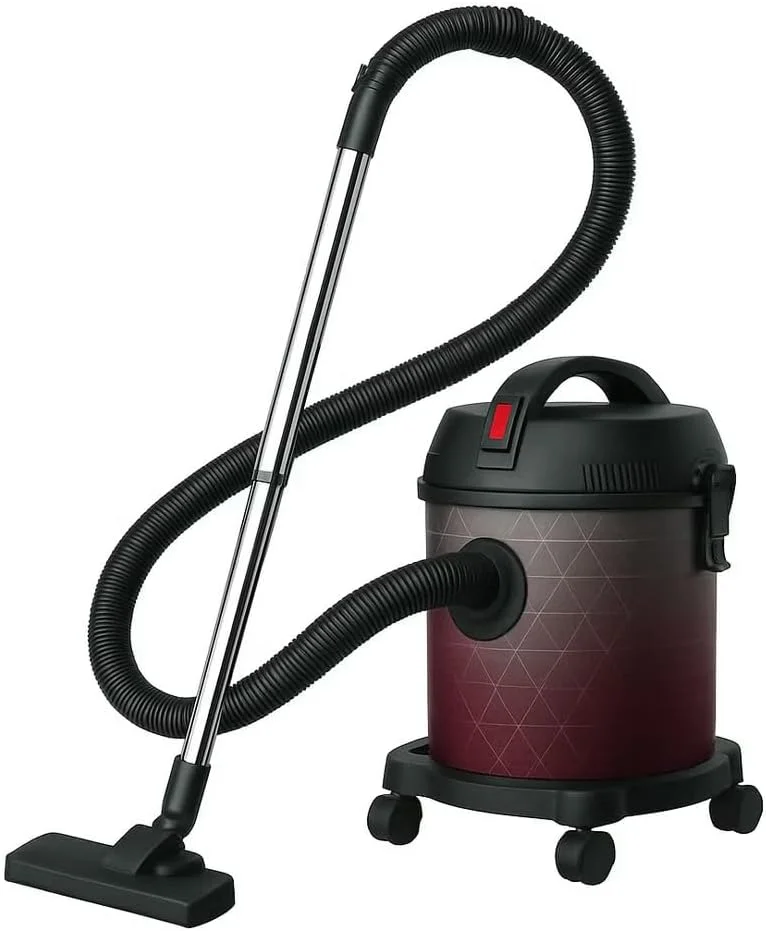 جاروبرقی سطلی، 1800 وات، ظرفیت مخزن 18 لیتر، تمیز کردن فرش و کف با لوازم جانبی، زرشکی جاروبرقی سطلی، 1800 وات، ظرفیت مخزن 18 لیتر، تمیز کردن فرش و کف با لوازم جانبی، زرشکی