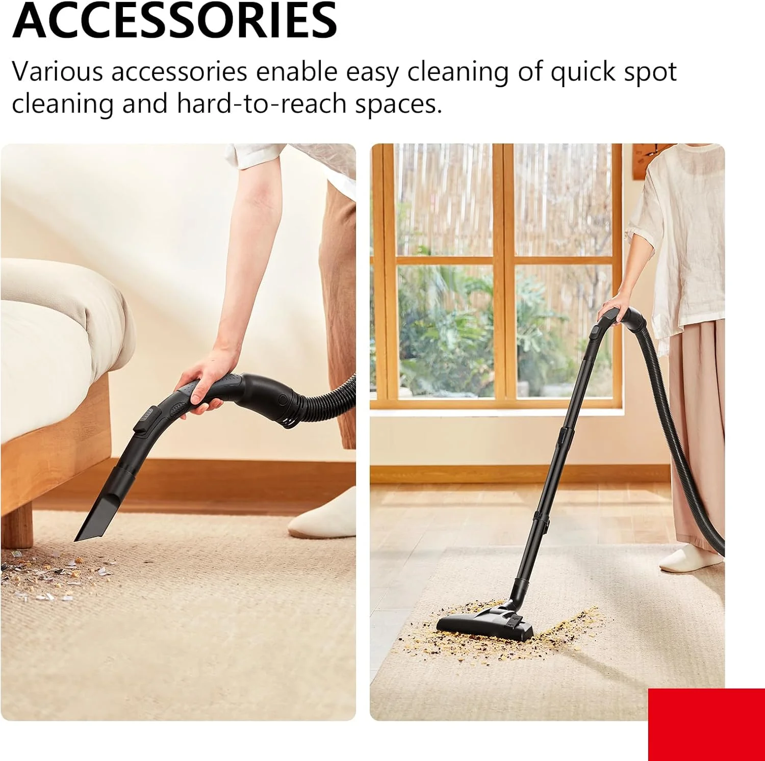 جاروبرقی سطلی توشیبا، مکش 20000 پاسکال، توان 1800 وات، ظرفیت 20 لیتر، دارای دسته فشاری و چرخ های بزرگ، قابلیت دمندگی، ایده آل برای تمیز کردن منزل و داخل خودرو، قرمز/مشکی، VC-DR180A