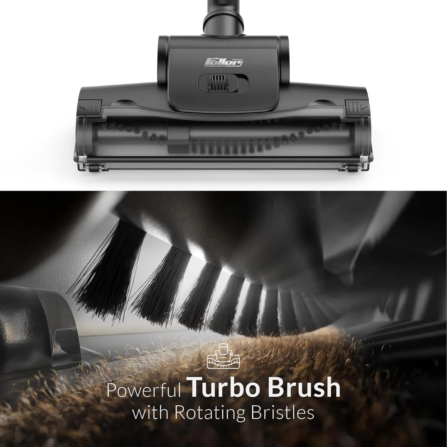 جاروبرقی 2400 وات فلر آلمان، کنترل از راه دور روی دسته، فوق العاده بی صدا، ظرفیت 6 لیتری گرد و غبار، برس توربو + عملکرد دمنده، فیلتراسیون 5 مرحله ای با HEPA، مدل VC240، نسخه امارات (خاکستری تیره قرمز)