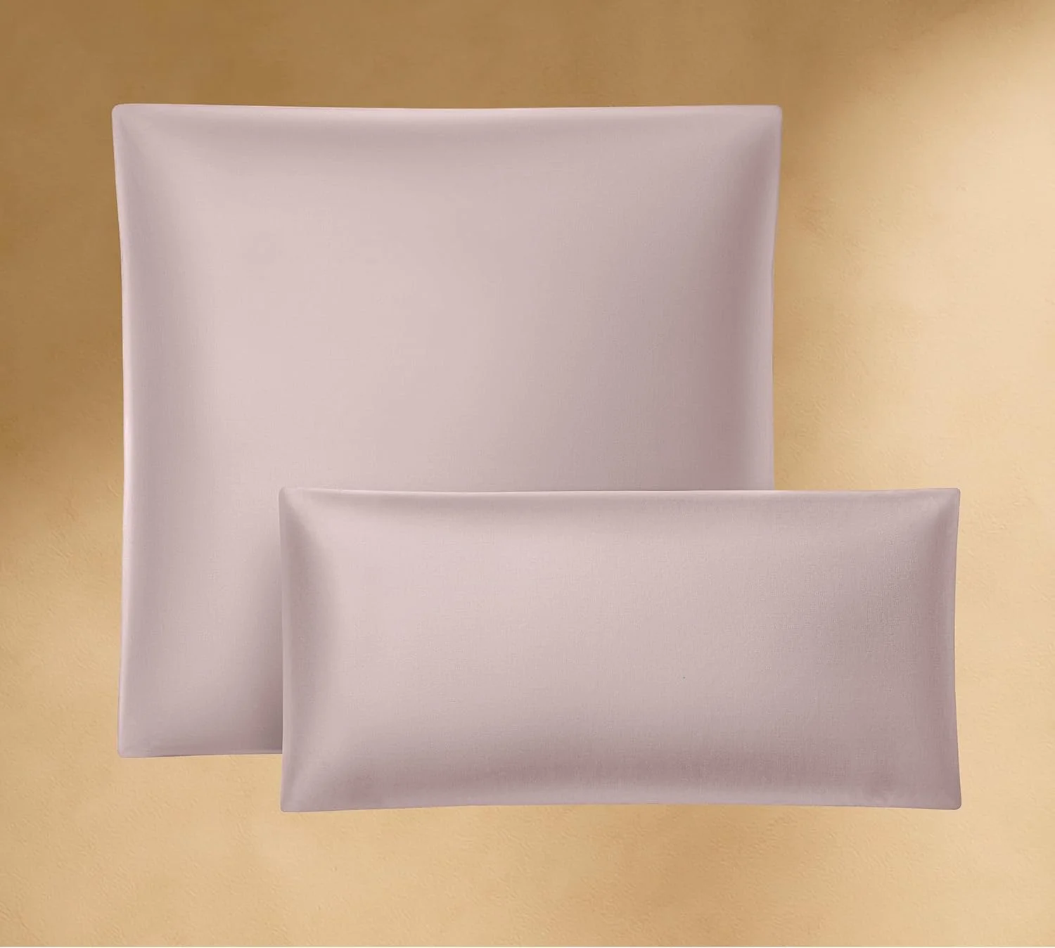 روکش کوسن ساتن سرالینو 45 × 45 سانتی متر صورتی (ست 2 عددی) ساخته شده از 100% پنبه ارگانیک، نرم و تنفس پذیر، روکش کوسن همچنین به عنوان کوسن تزئینی، روکش کوسن 45 × 45 سانتی متر با زیپ