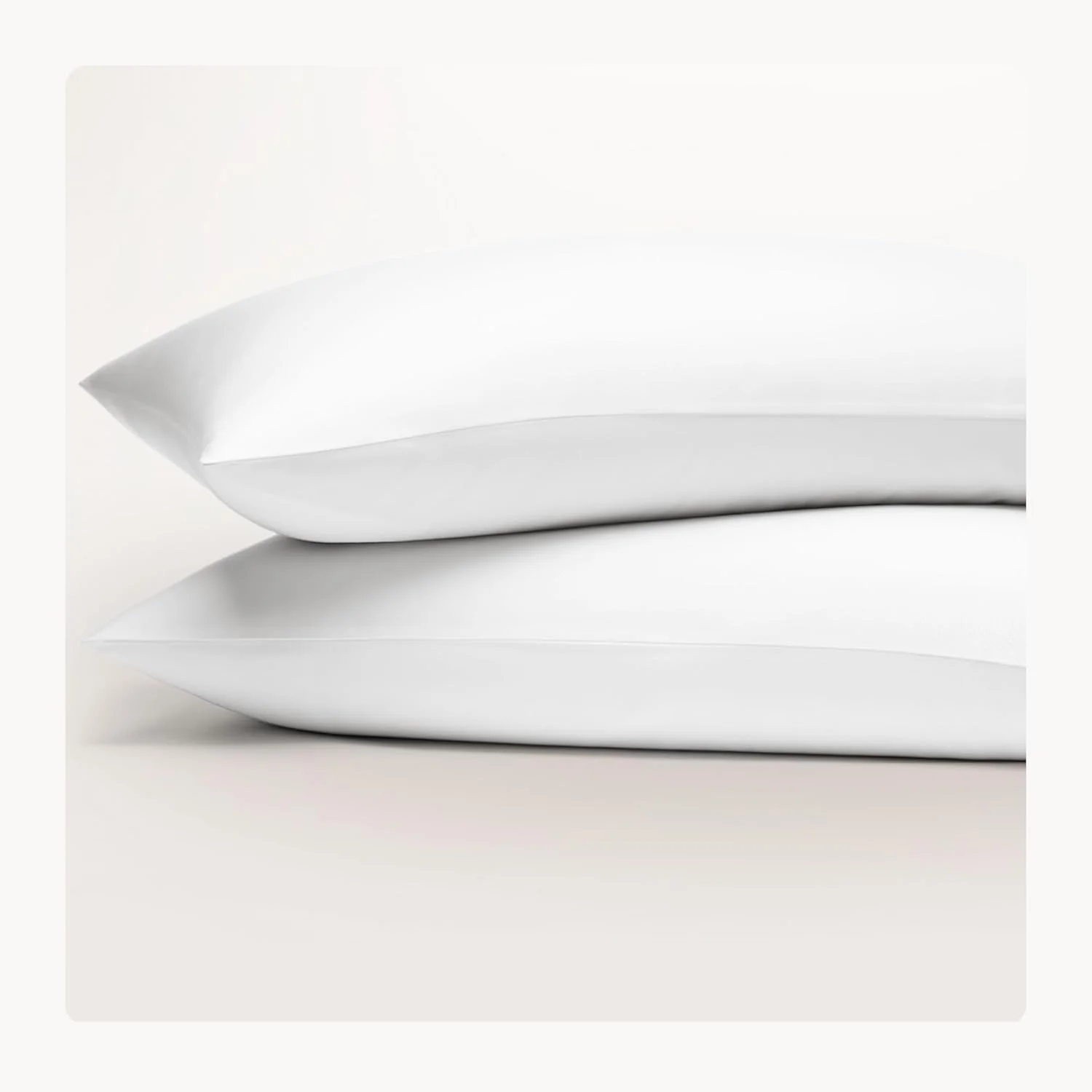 Seralino Side Sleeper Pillow Cover 40 x 145 cm, White (Set of 2), 100% Organic Cotton, Oeko-Tex Certified, Soft/Breathable, Cover for Side Sleeper Pillow with Zip, Satin Pillowcase 40 x 145 cm