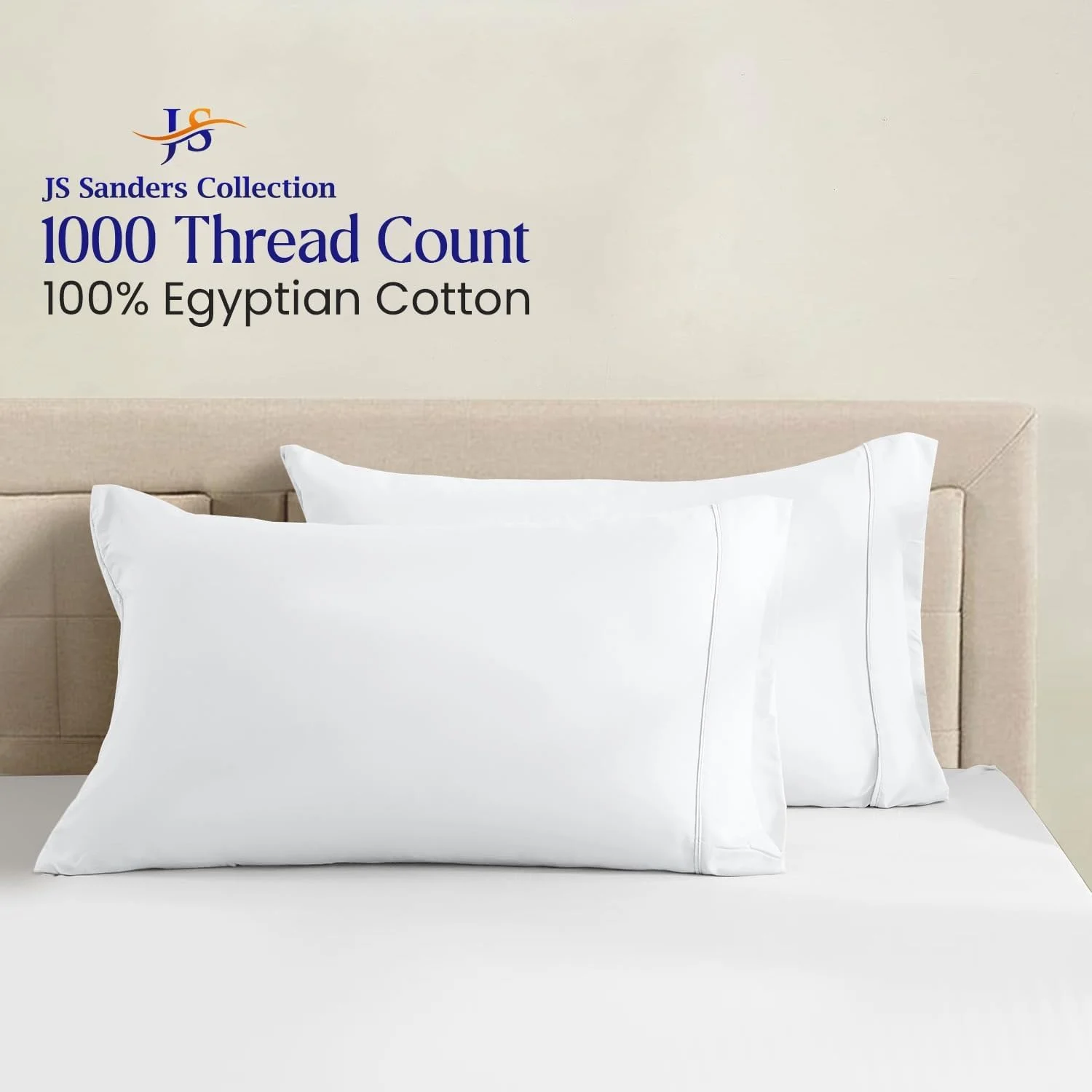 ست 2 عددی روبالشتی سفید 1000 نخ، 100% پنبه مصری، روبالشتی های سایز استاندارد با بافت ساتن از الیاف بلند پنبه، نرم و ابریشمی مانند ملحفه های هتل، روکش بالش تخت برای خواب راحت و مناسب ست 2 عددی روبالشتی سفید 1000 نخ، 100% پنبه مصری، روبالشتی های سایز استاندارد با بافت ساتن از الیاف بلند پنبه، نرم و ابریشمی مانند ملحفه های هتل، روکش بالش تخت برای خواب راحت و مناسب